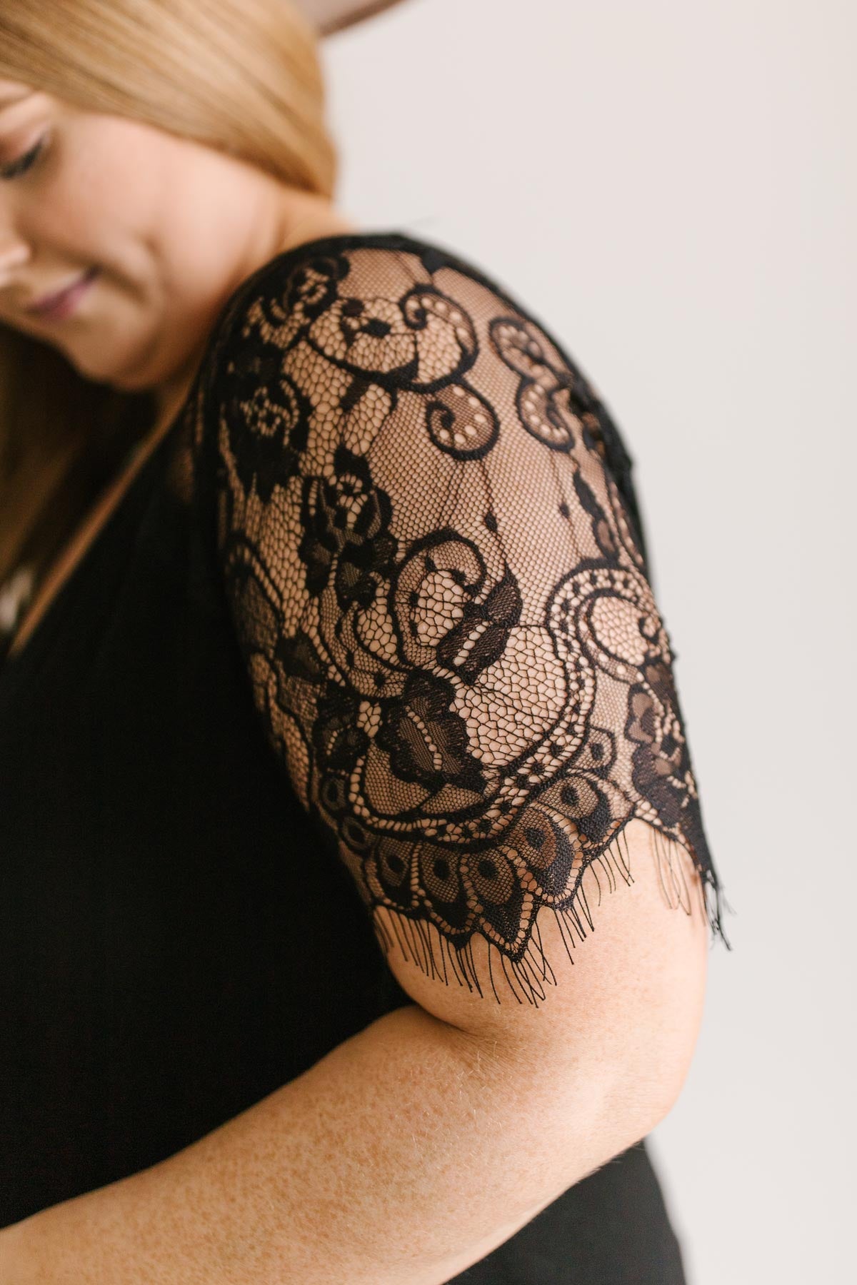 A Little Bit of Lace Top In Black