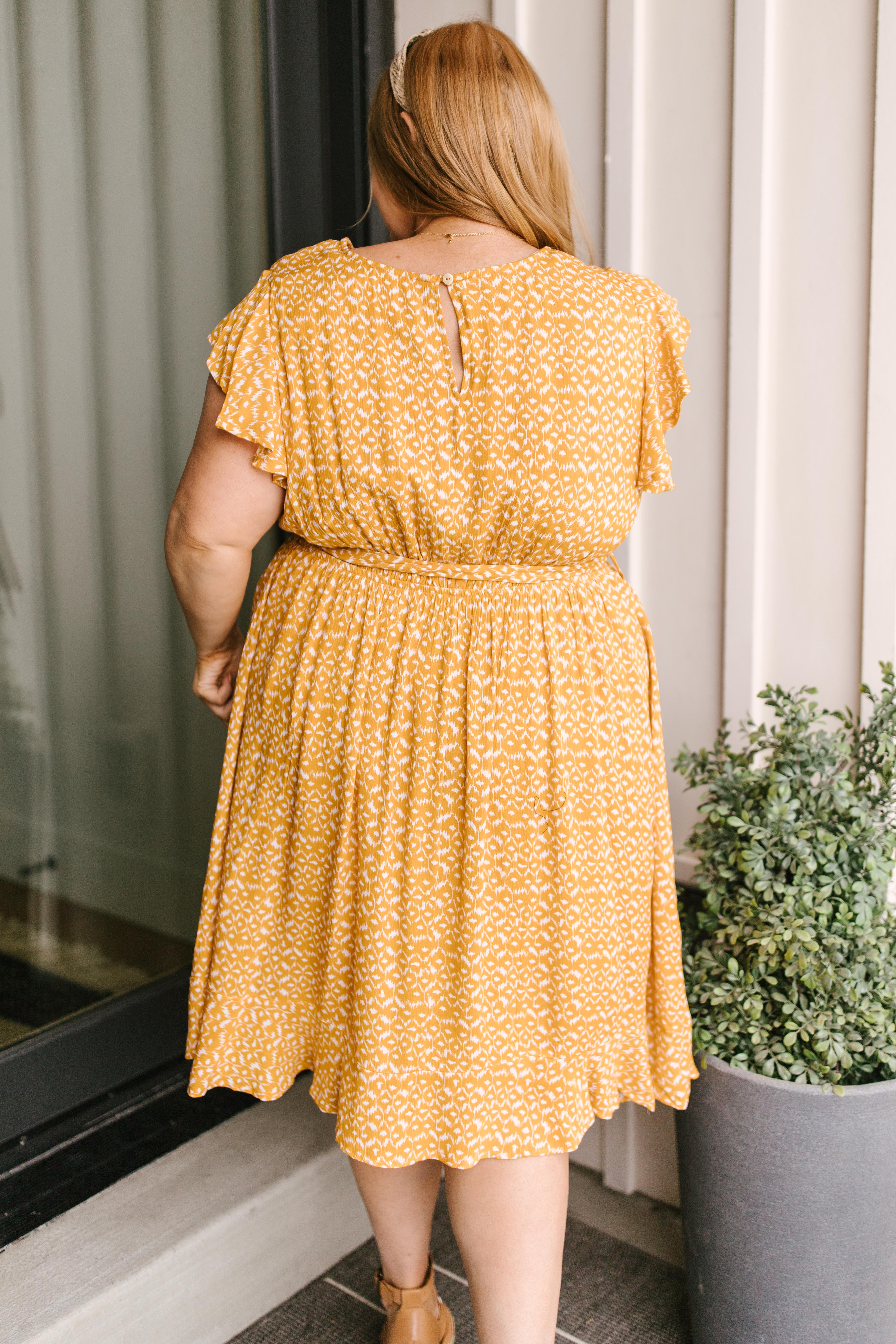 Joanna Midi Dress In Marigold