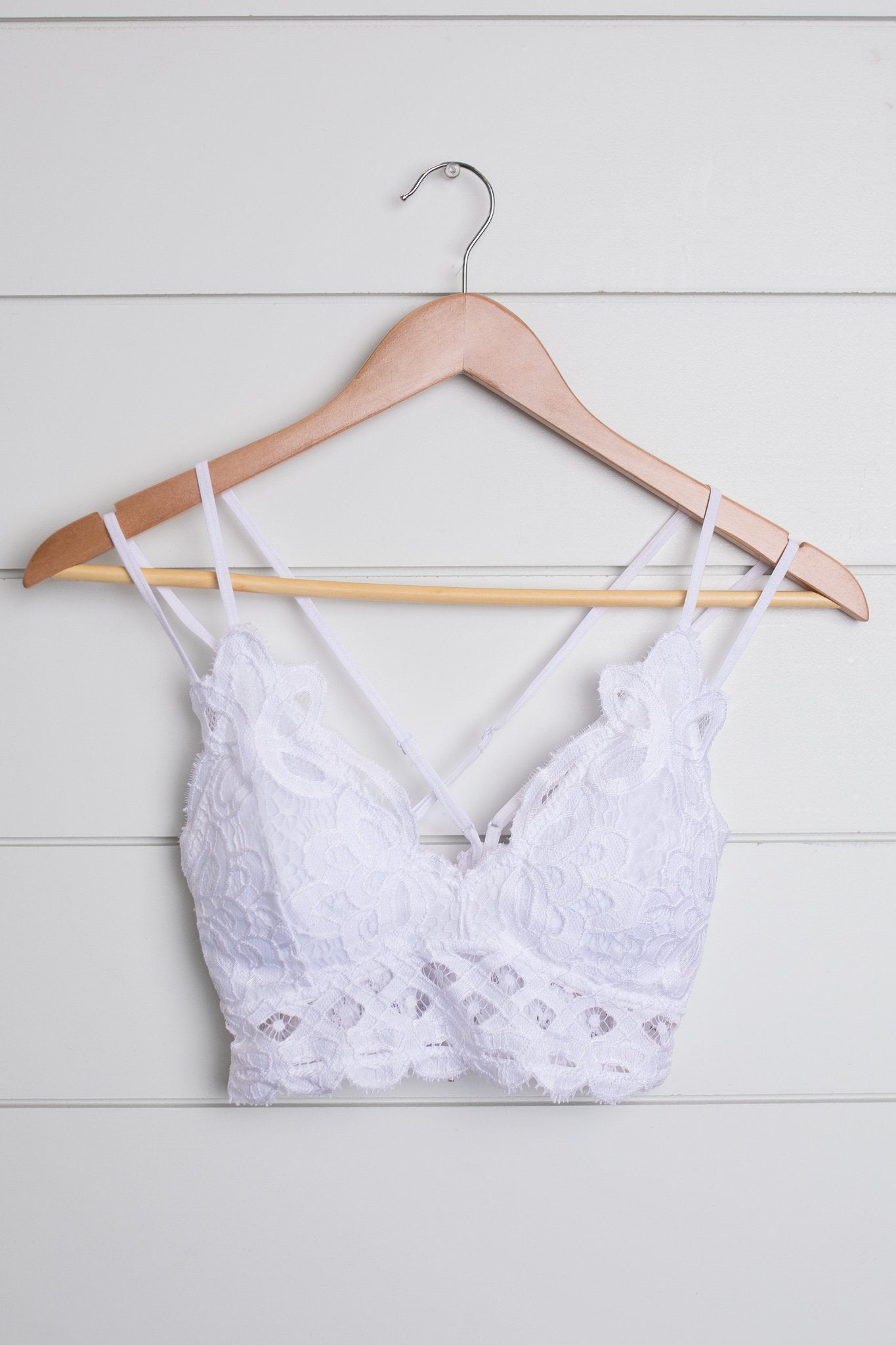 Lacey and Layered Bralette in White