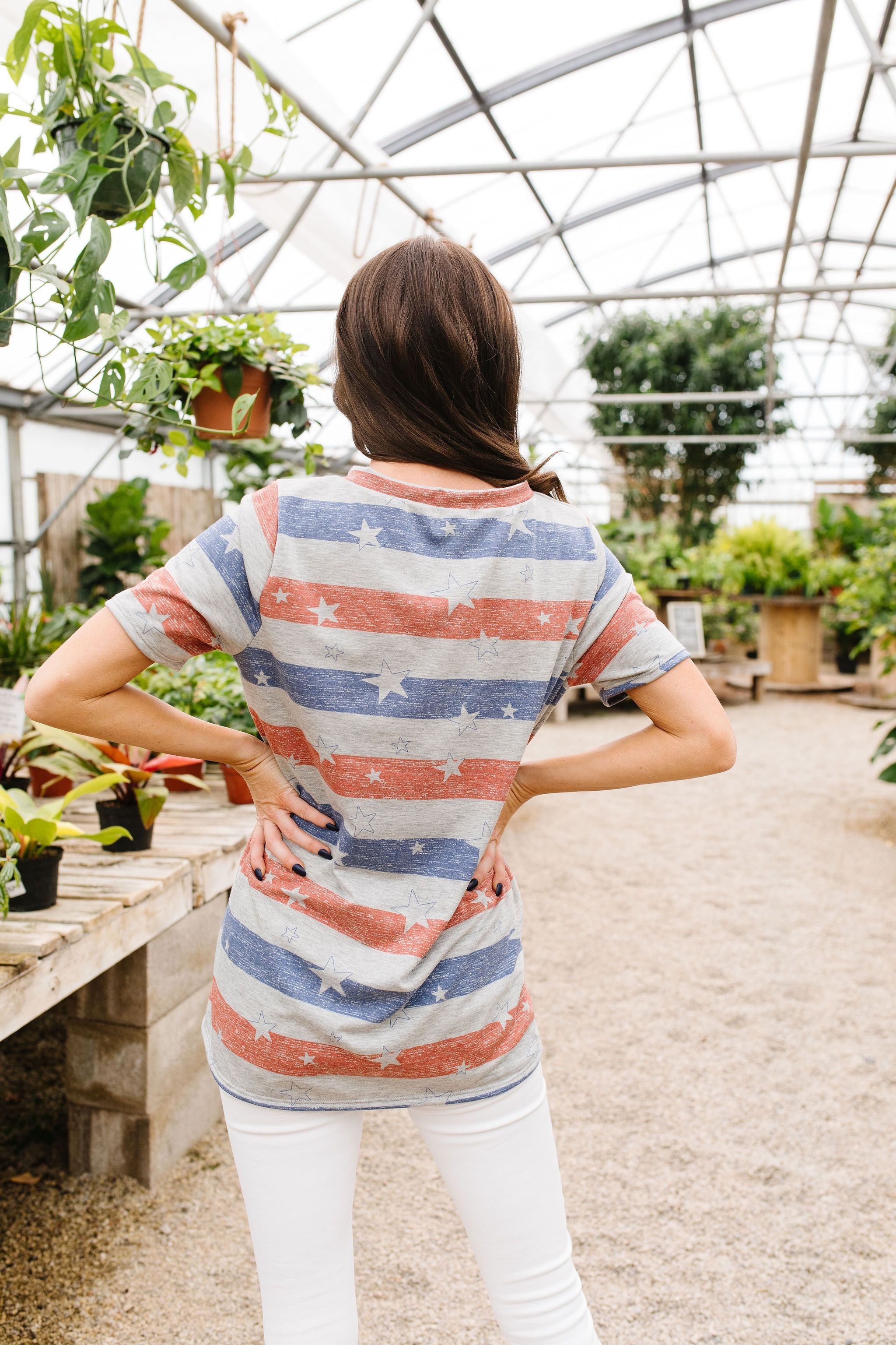 Stars On Stripes V-Neck