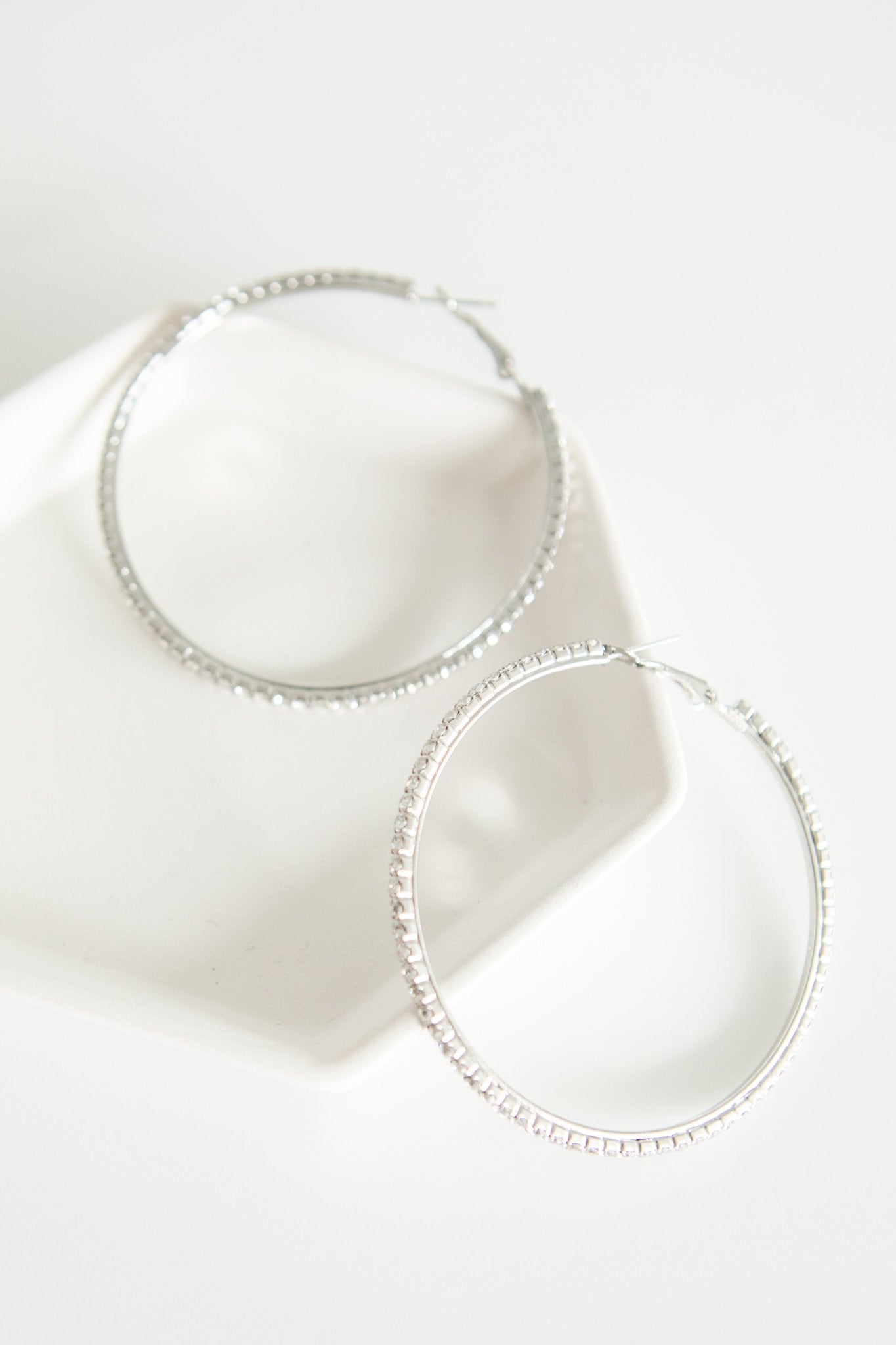 Simple Studded Hoops