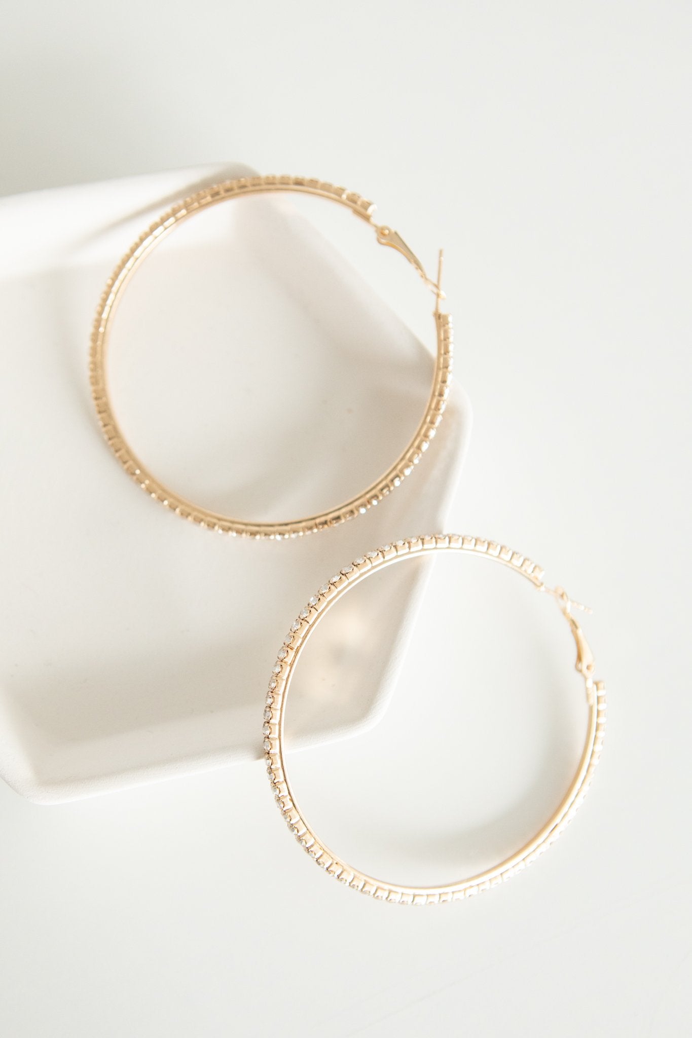 Simple Studded Hoops