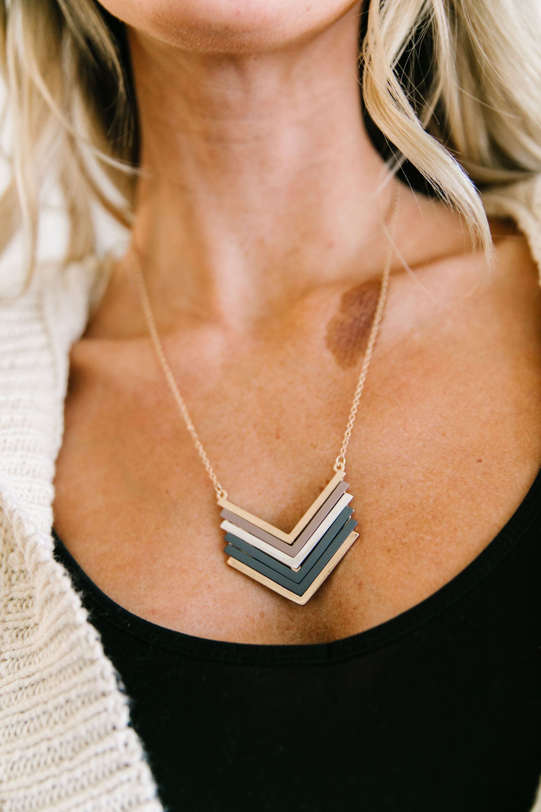 Share The Love Chevron Necklace