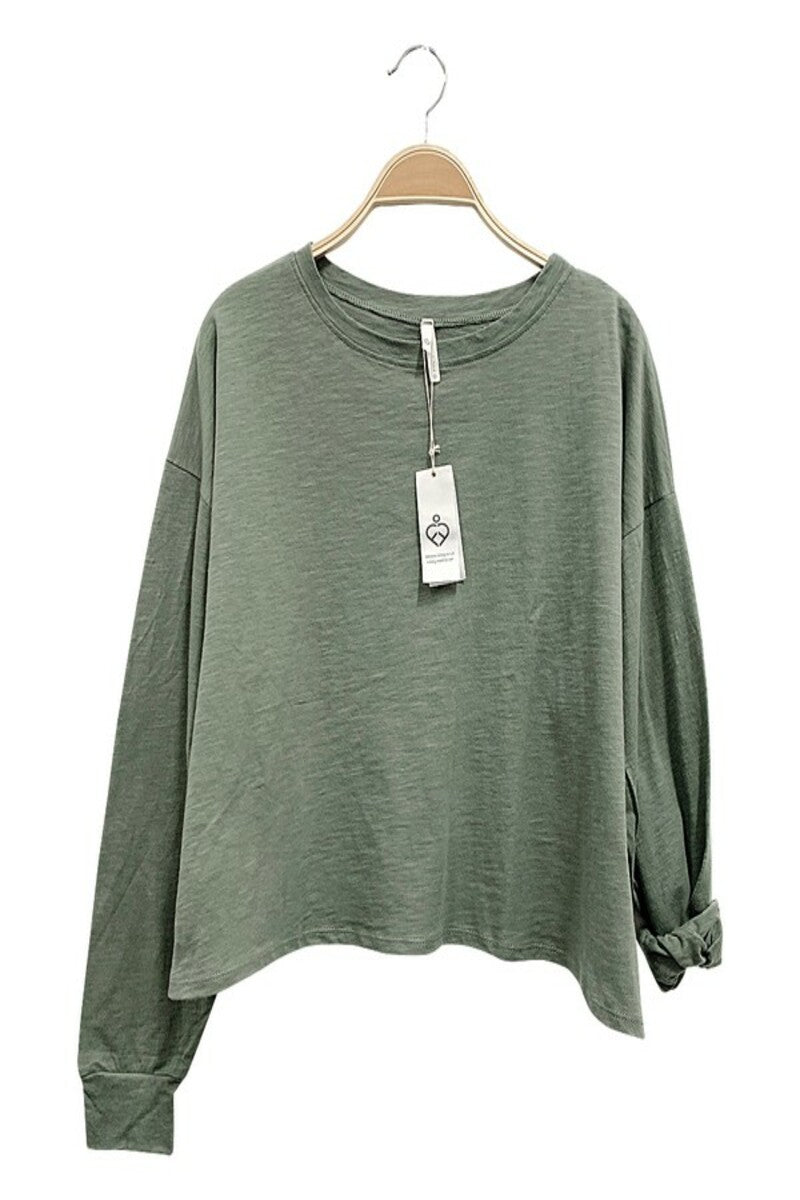 Anytime Long Sleeve Tee in Olive