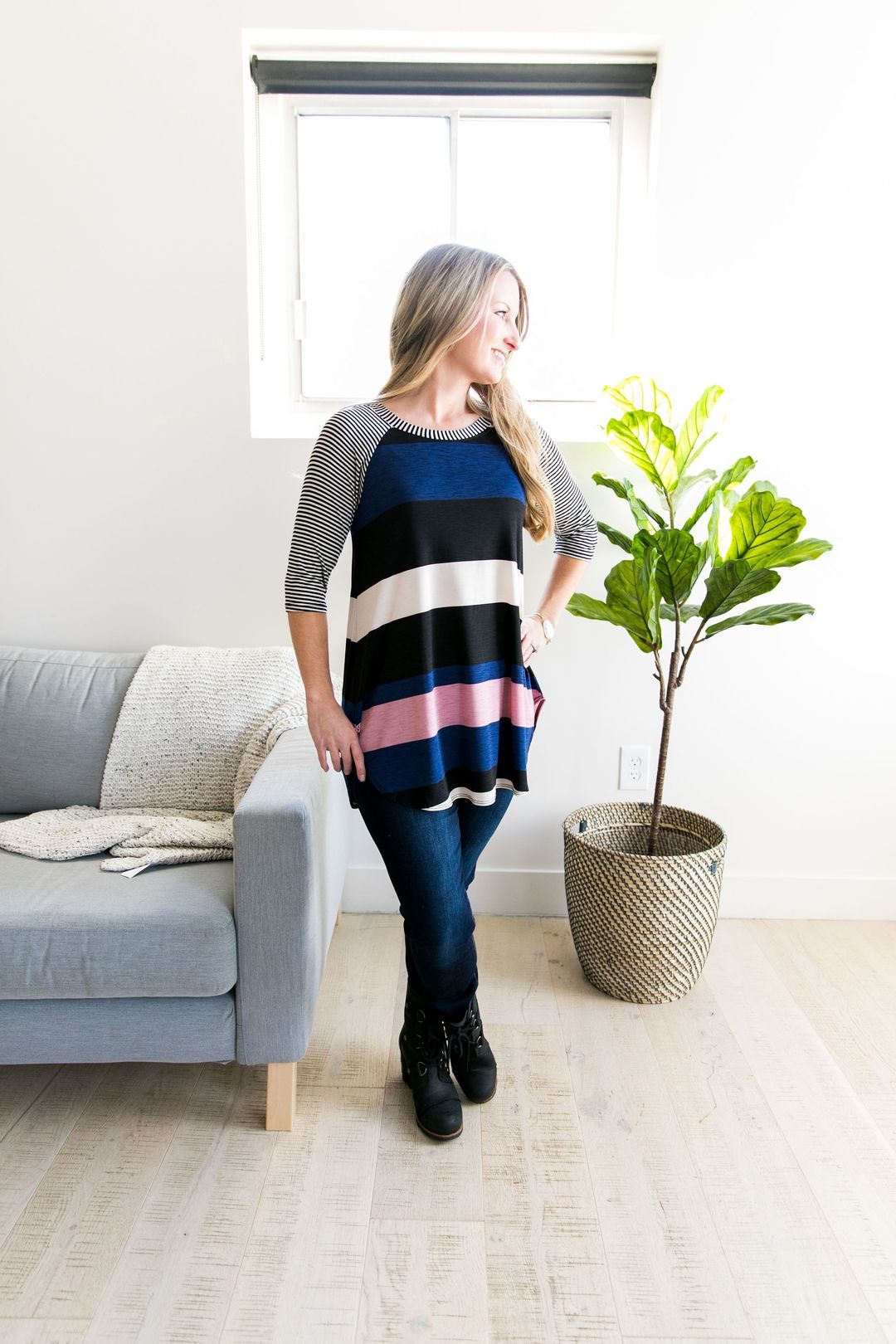 Alice Multi-Striped Raglan Tunic