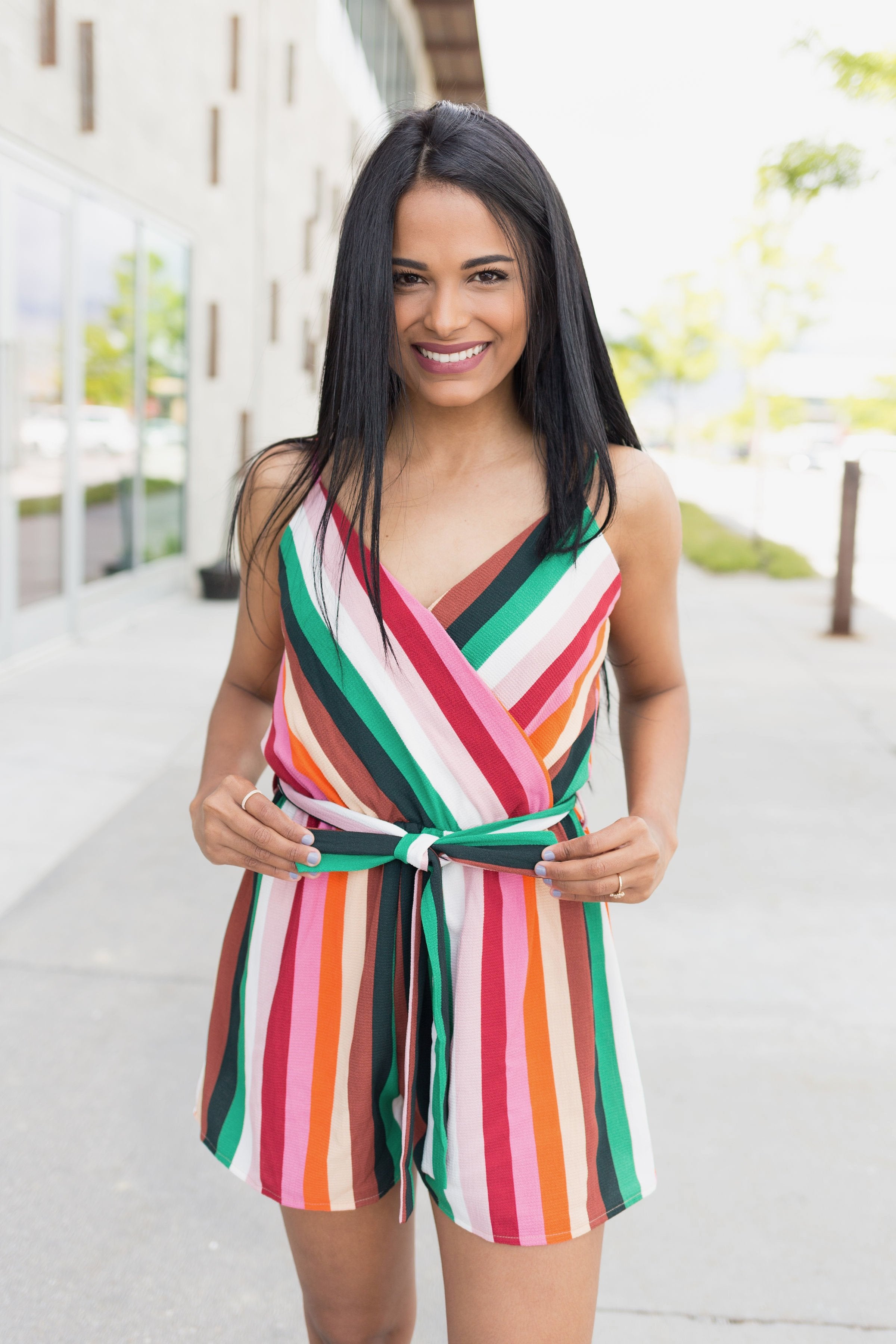 Stand Out Striped Romper