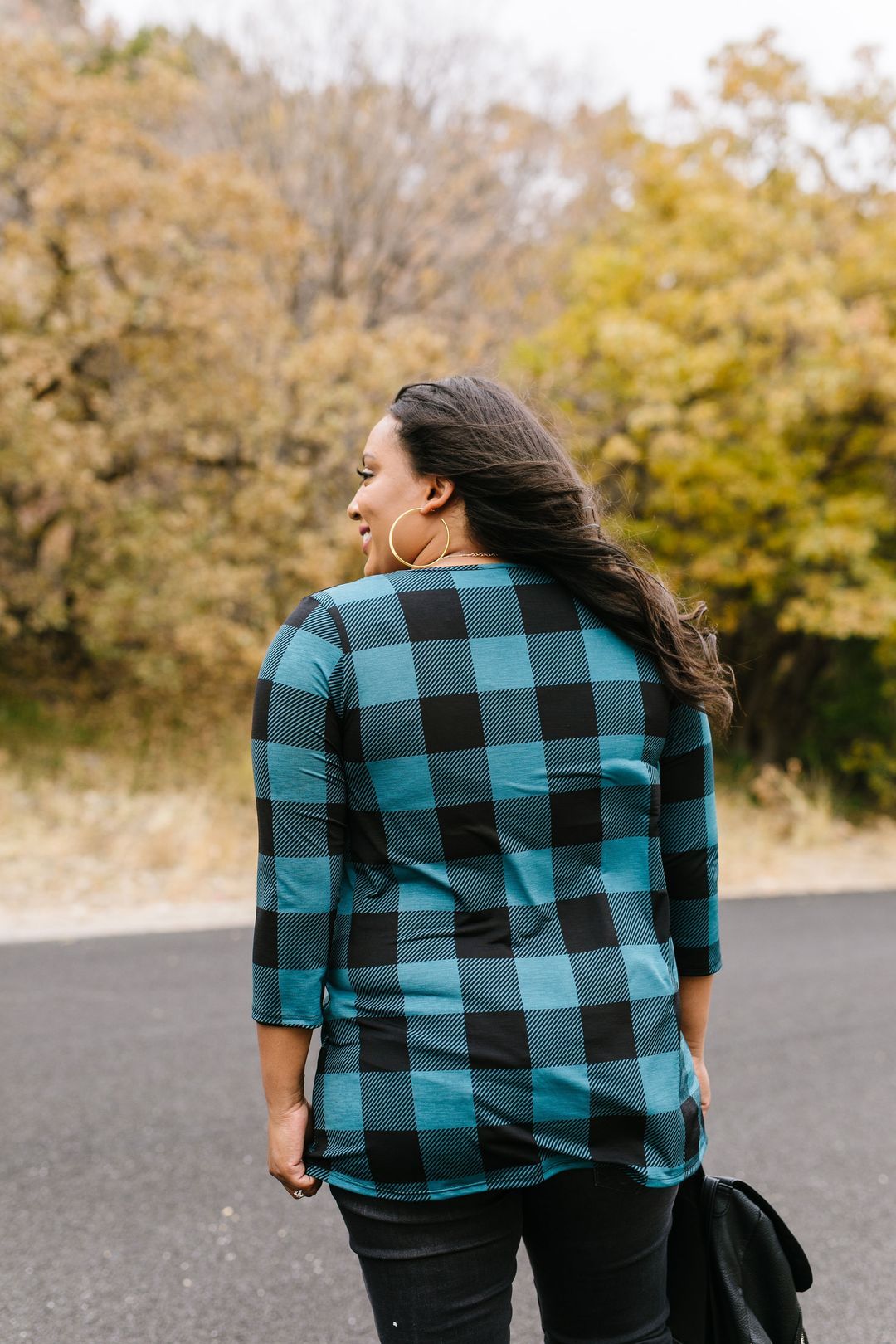 Checkered Criss Cross Top