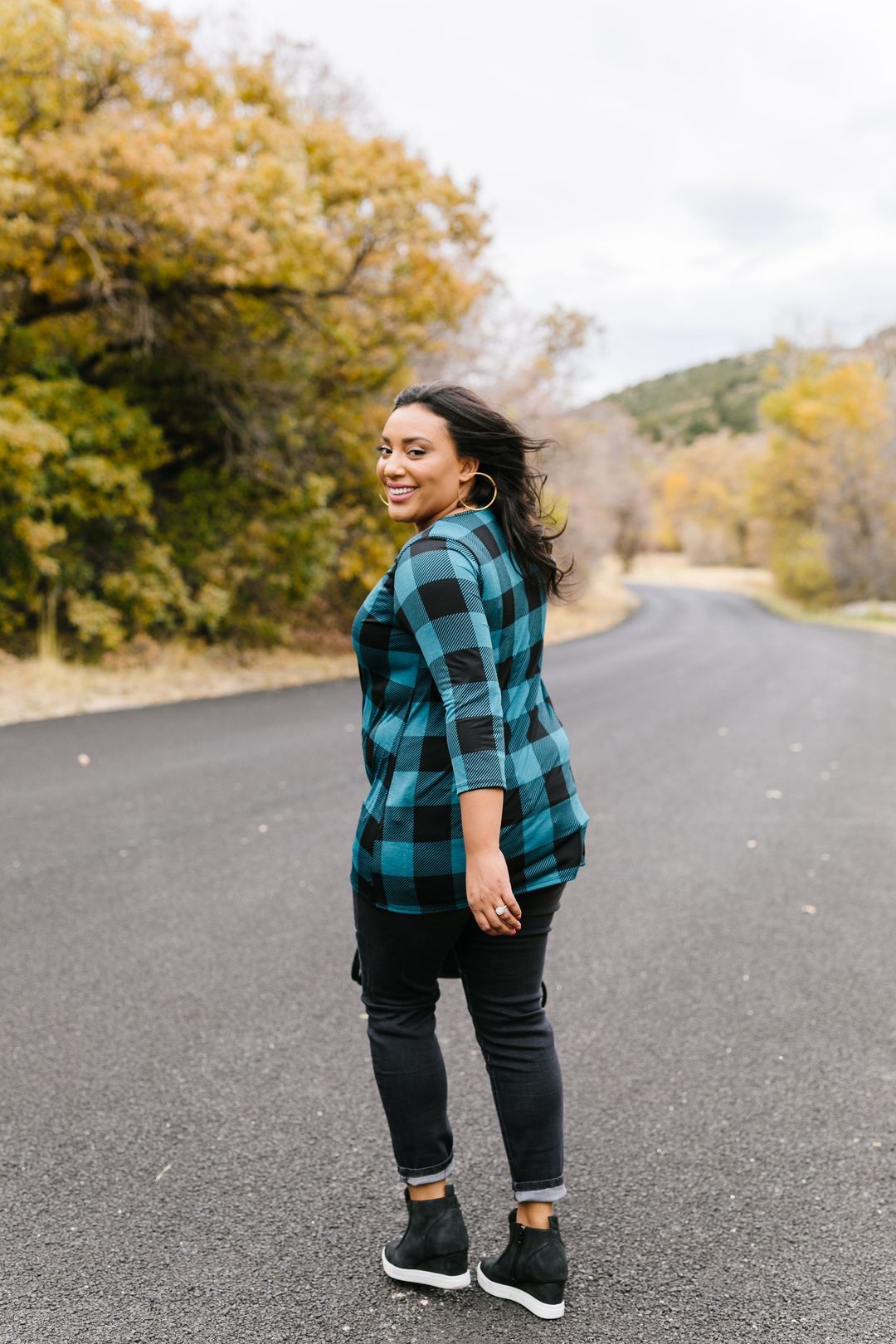 Checkered Criss Cross Top