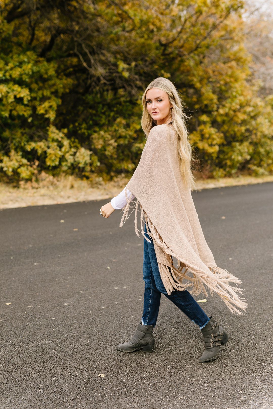 Shawl We Dance Through Fall Ruana