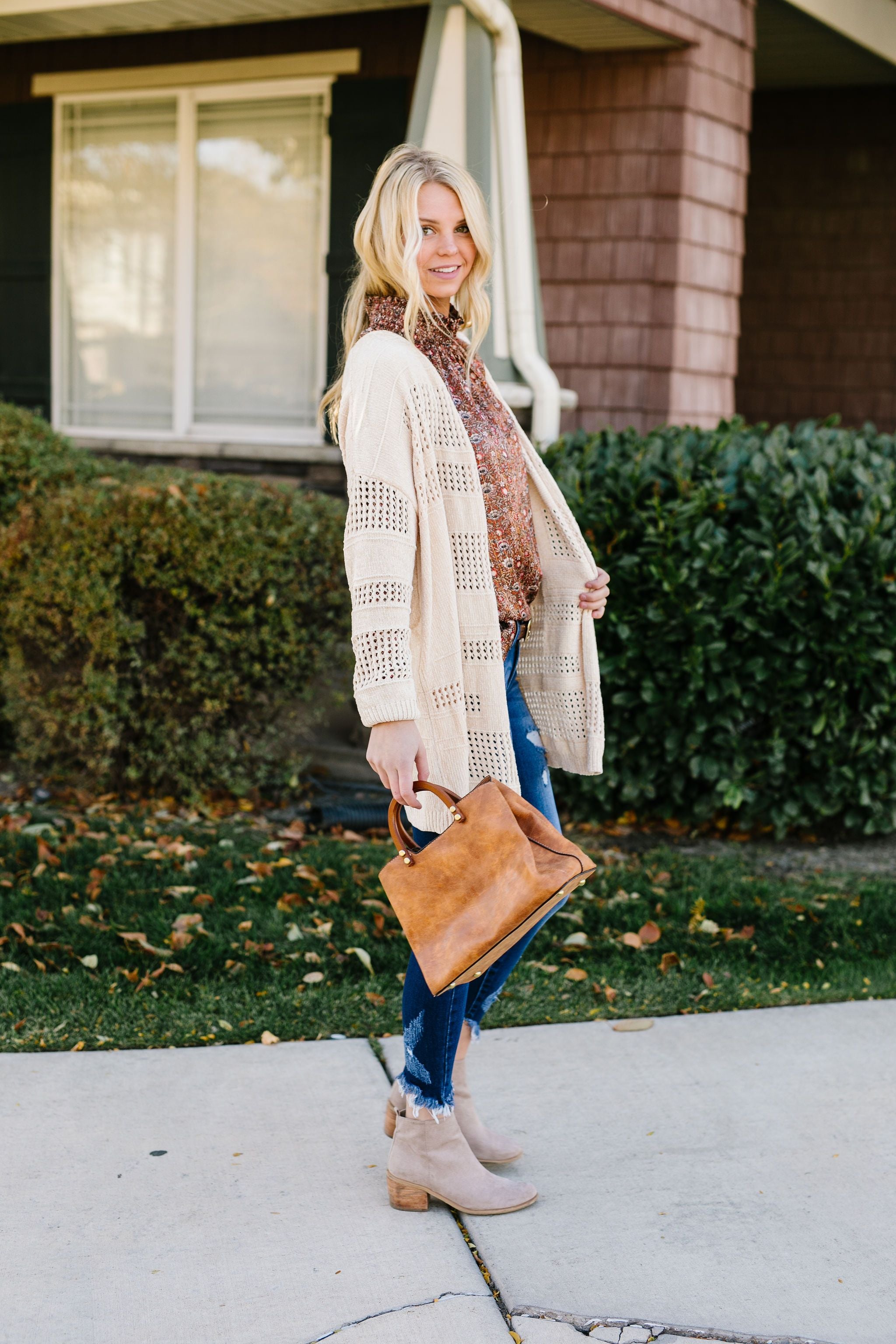 Window Shopping Cream Cardigan