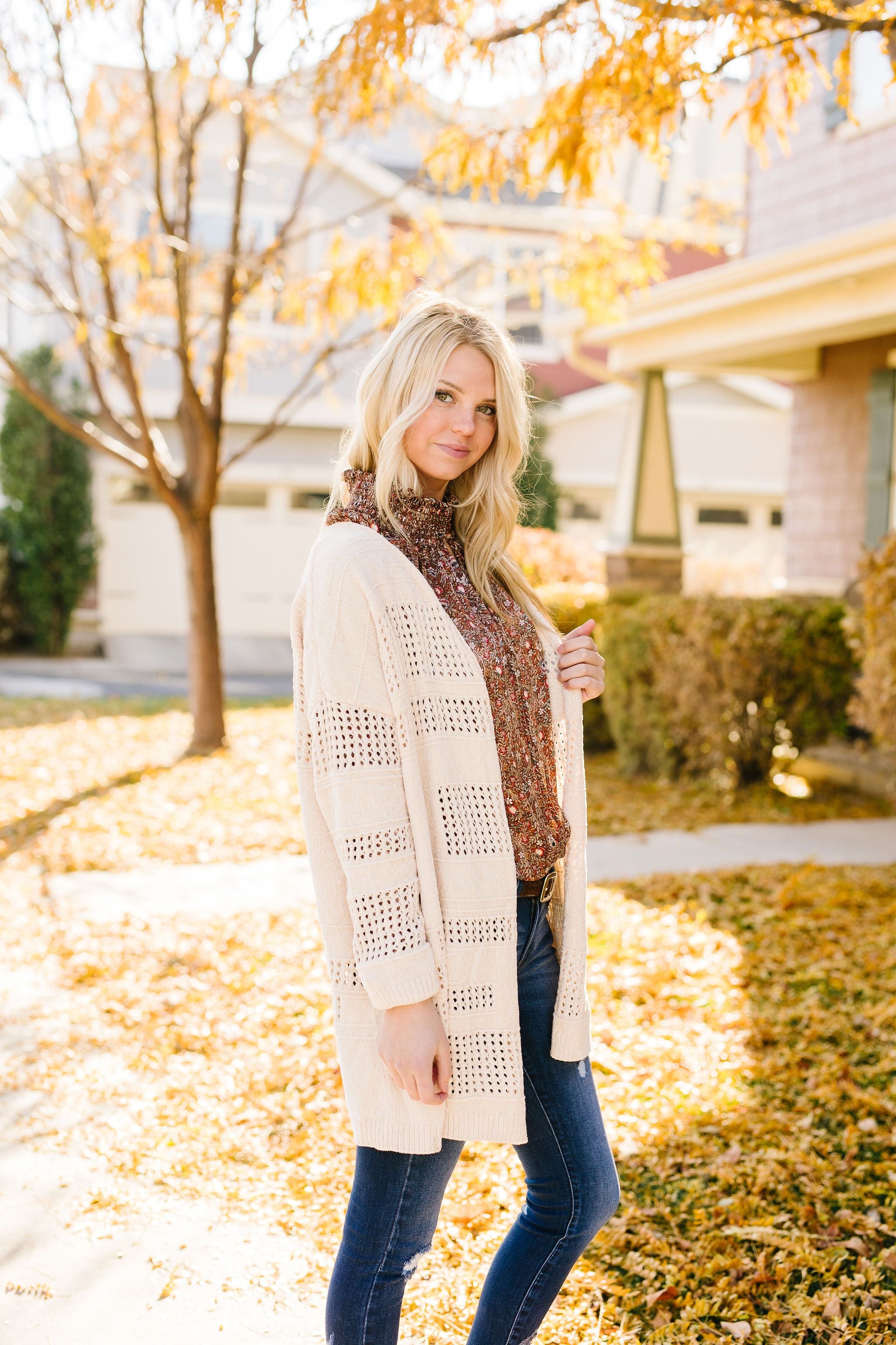 Window Shopping Cream Cardigan