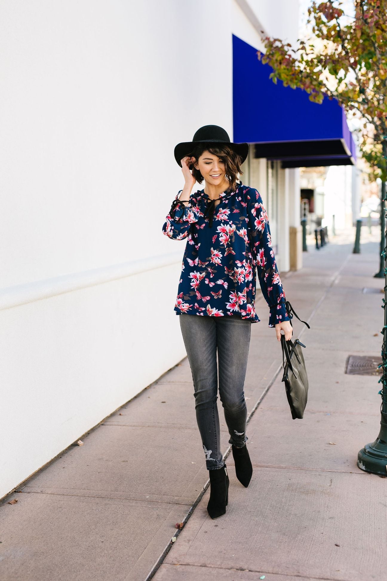 Midnight Blossoms Blouse