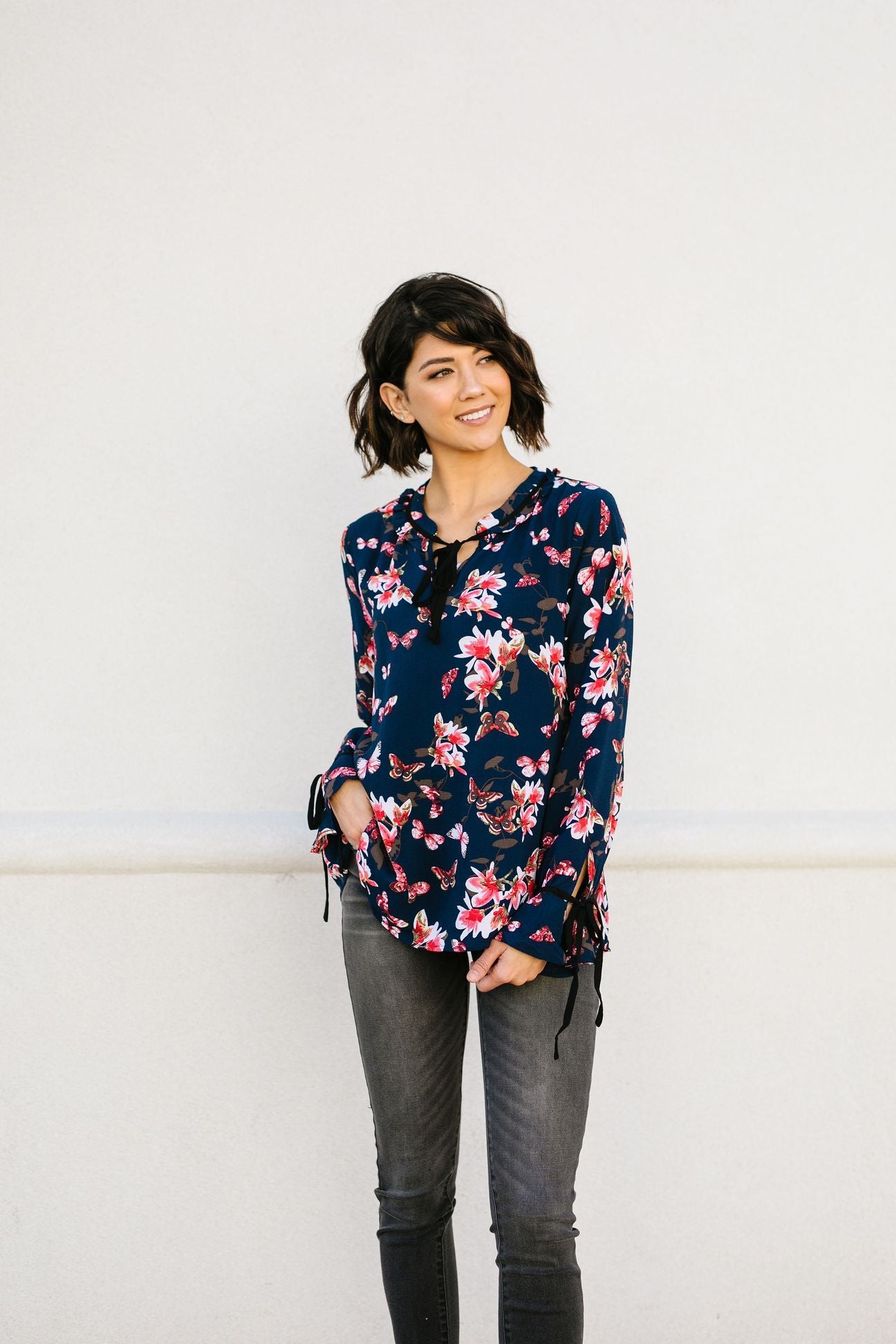 Midnight Blossoms Blouse