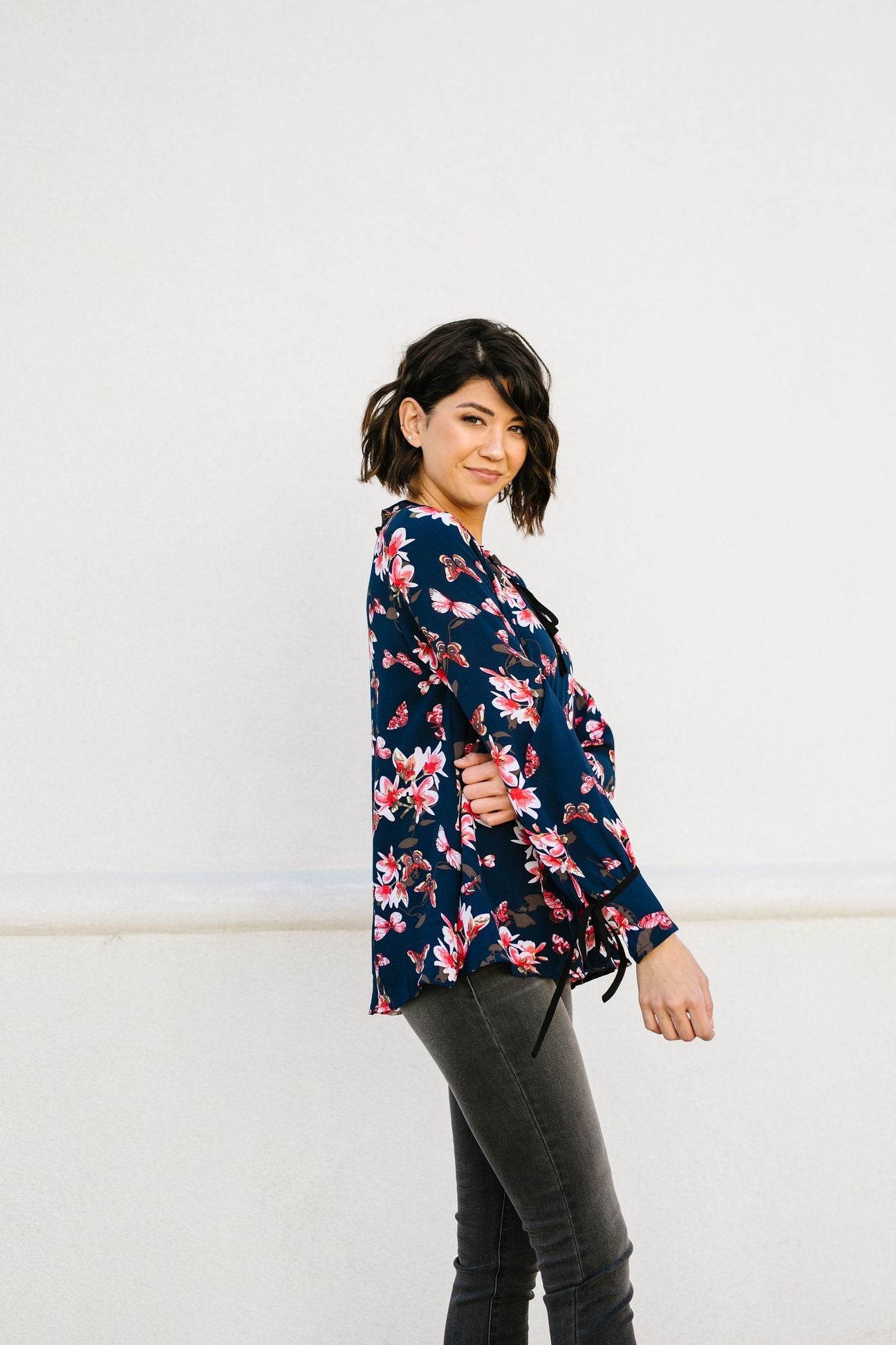 Midnight Blossoms Blouse