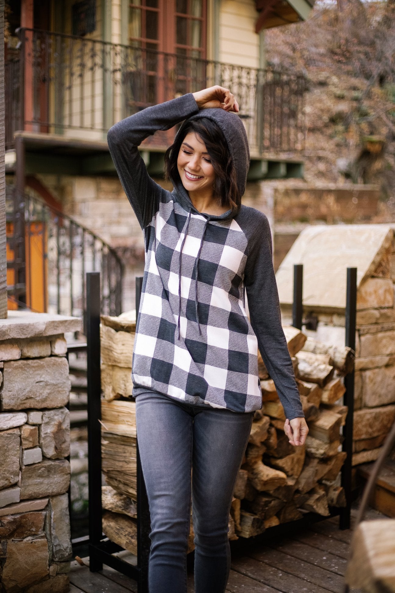 Good Or Plaid Raglan Hoodie