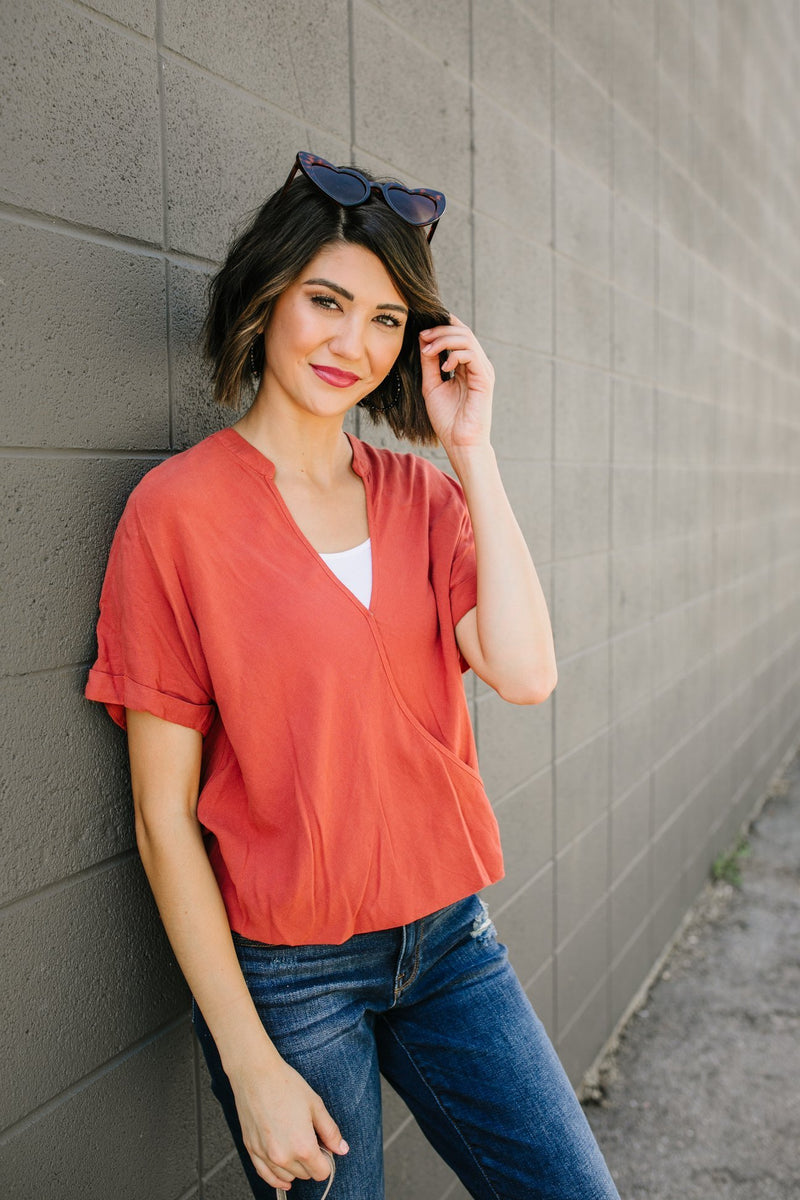 Rust Wrap Front Top