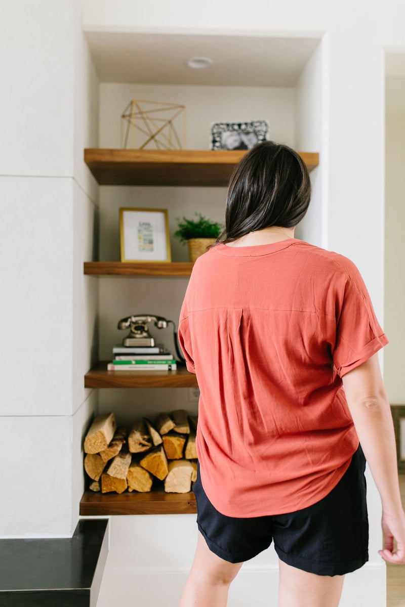 Rust Wrap Front Top