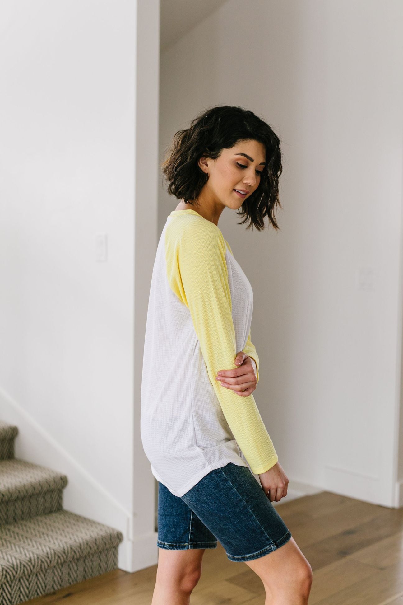 Team Spring Raglan Top In Lemon