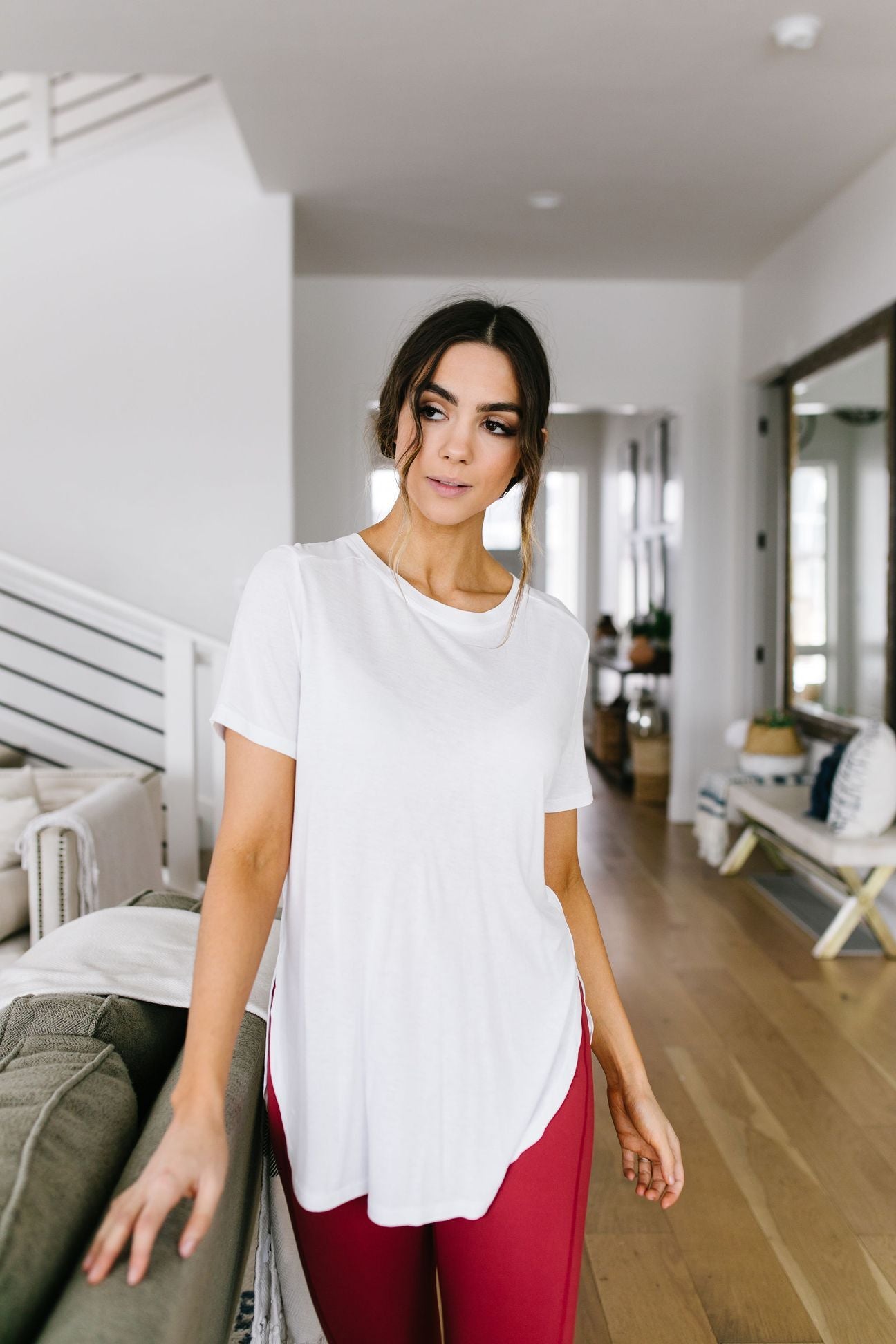 Split Hem Athleisure Top