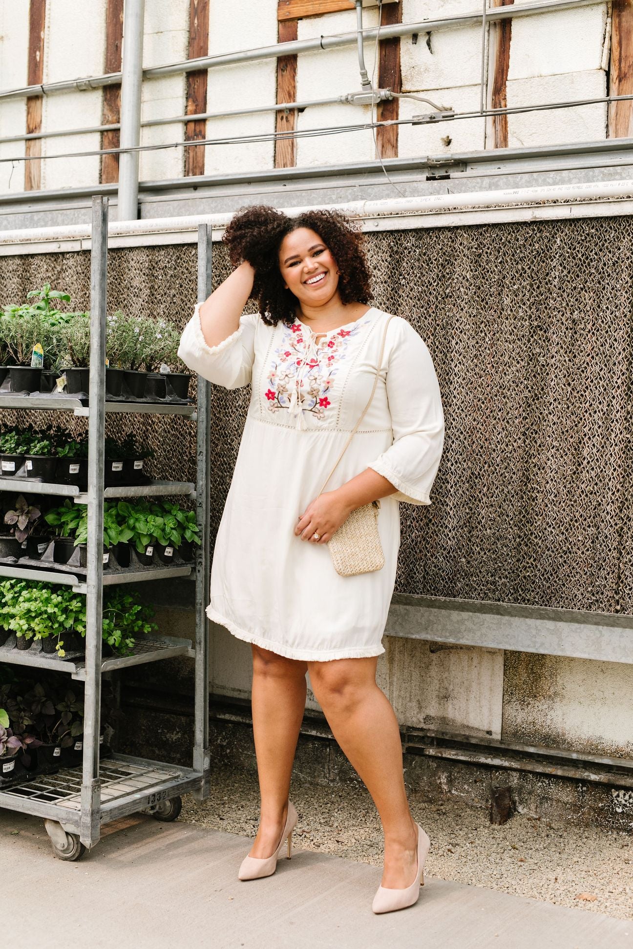 Flowers & Sunshine Embroidered Dress