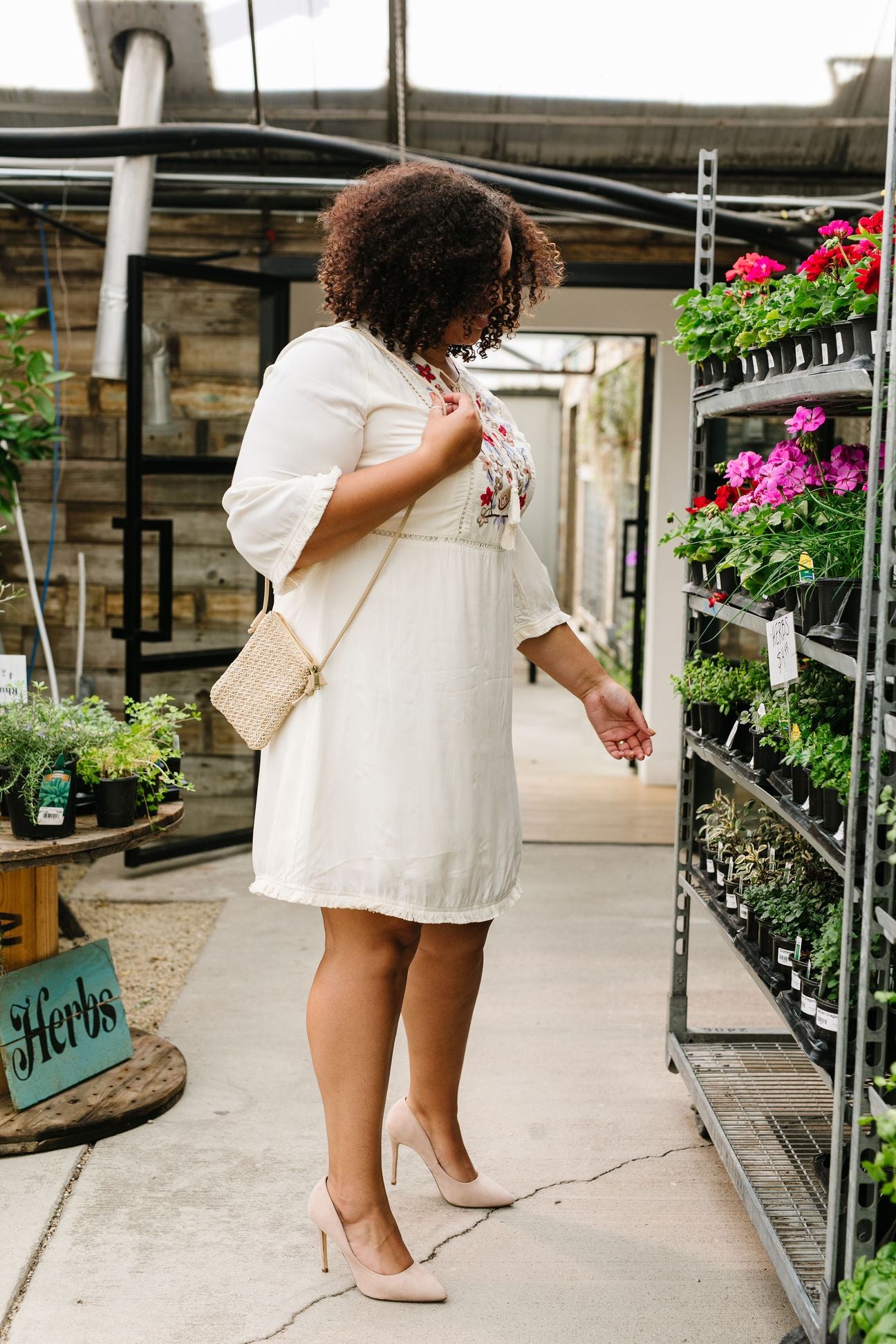 Flowers & Sunshine Embroidered Dress