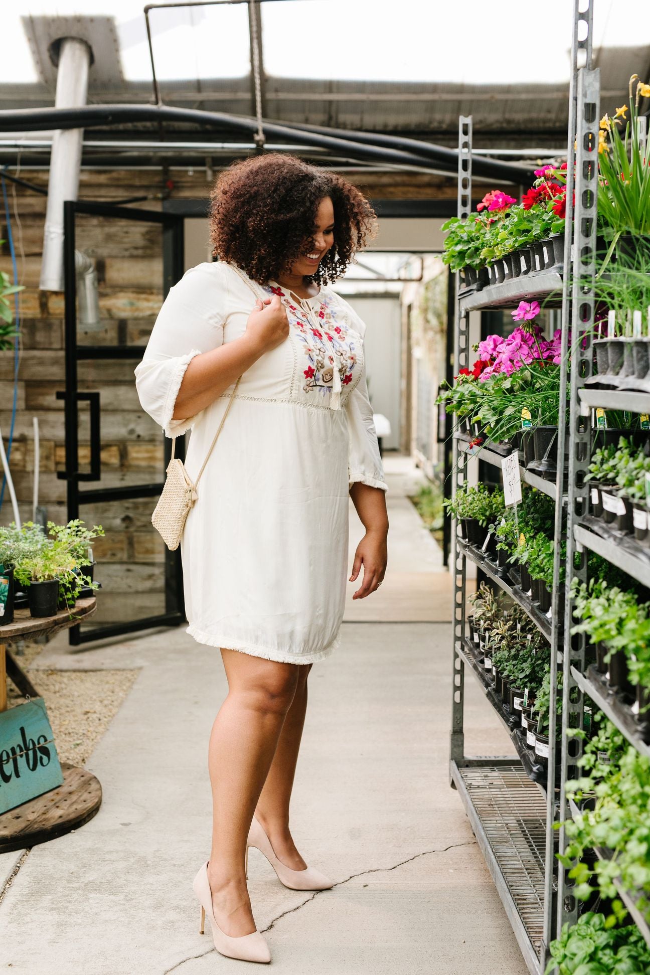 Flowers & Sunshine Embroidered Dress