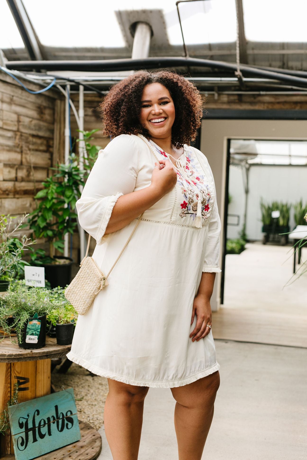 Flowers & Sunshine Embroidered Dress