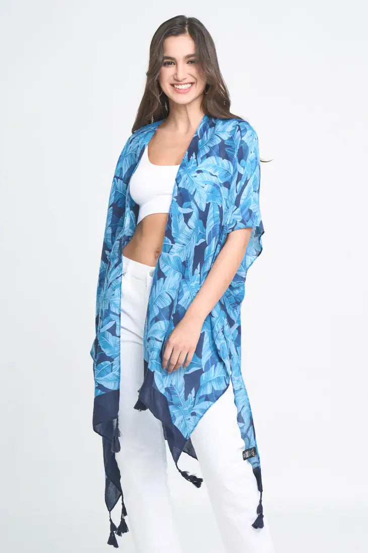 PREORDER: Palm Leaf Print Kimono in Three Colors