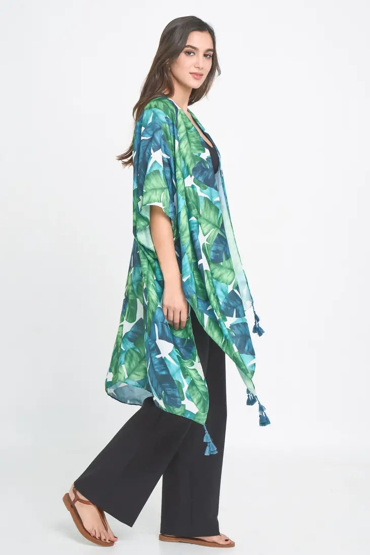 PREORDER: Palm Leaf Print Kimono in Three Colors