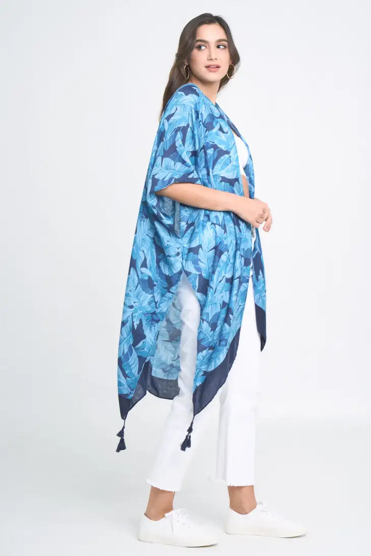 PREORDER: Palm Leaf Print Kimono in Three Colors