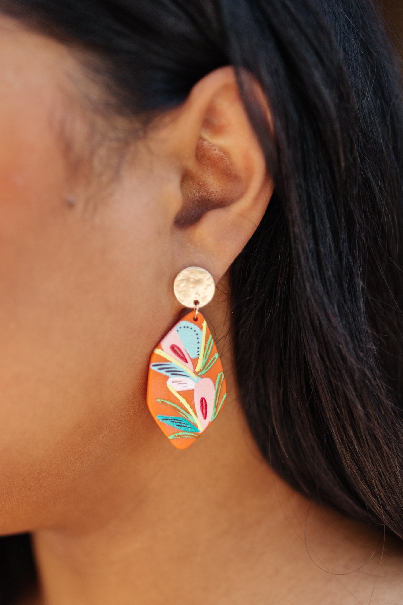 Abstract Floral Earrings