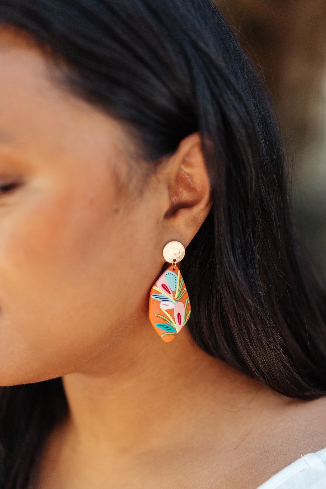 Abstract Floral Earrings