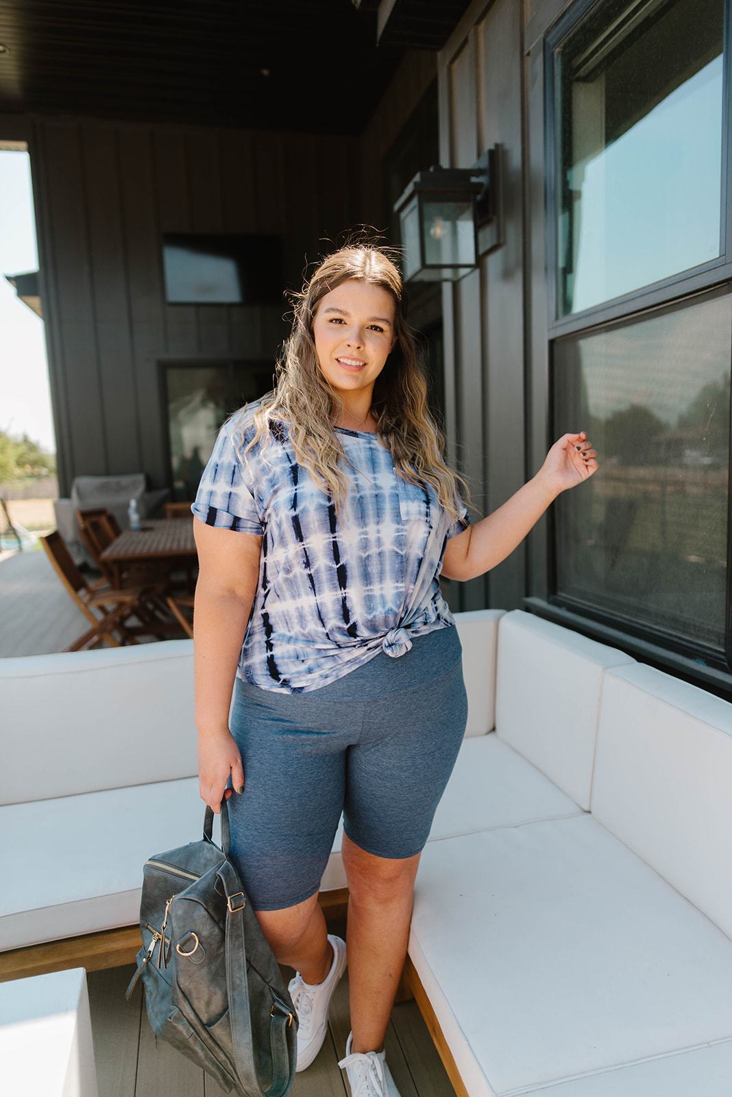 Aero Biker Shorts In Denim