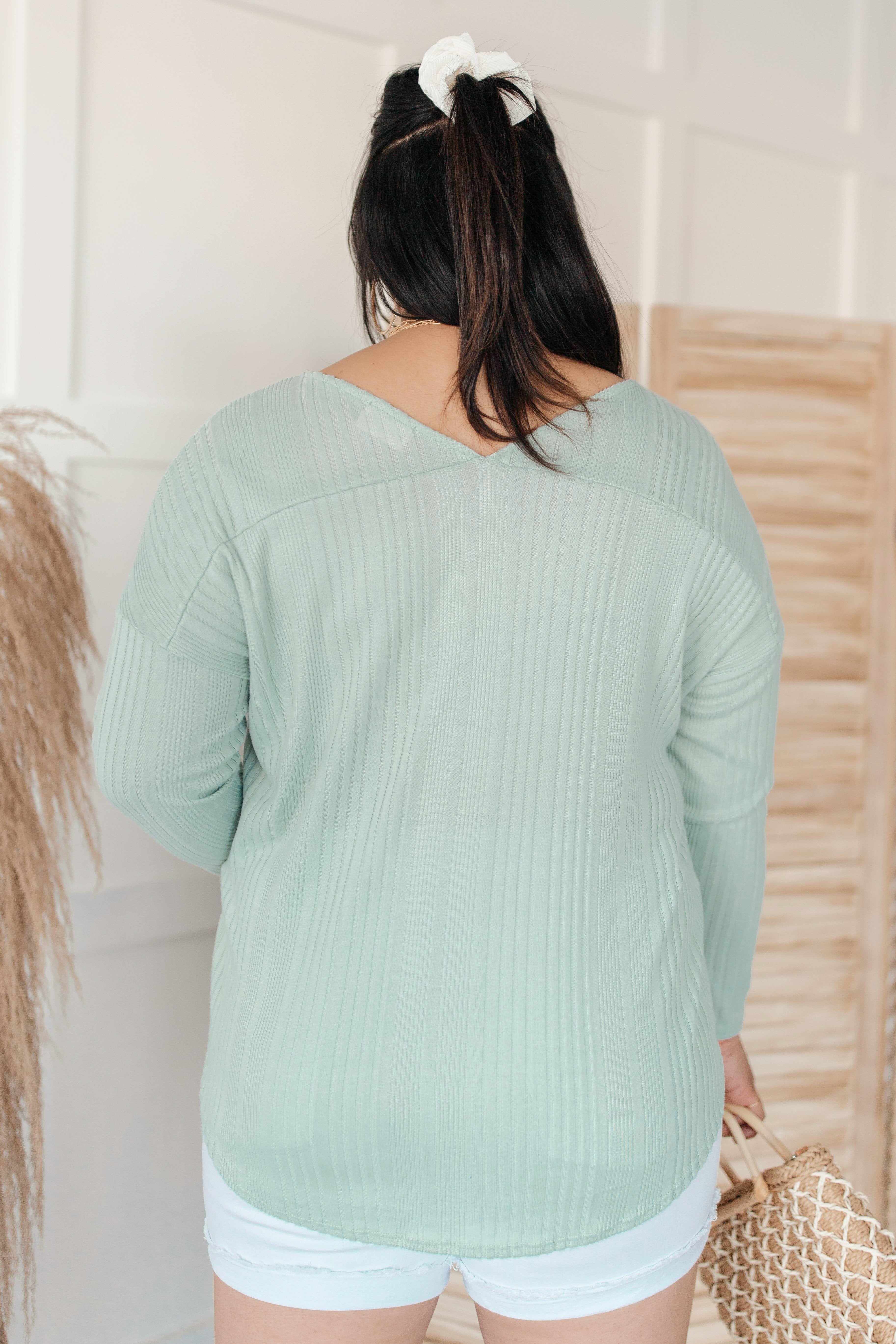 Amira Textured Top in Mint