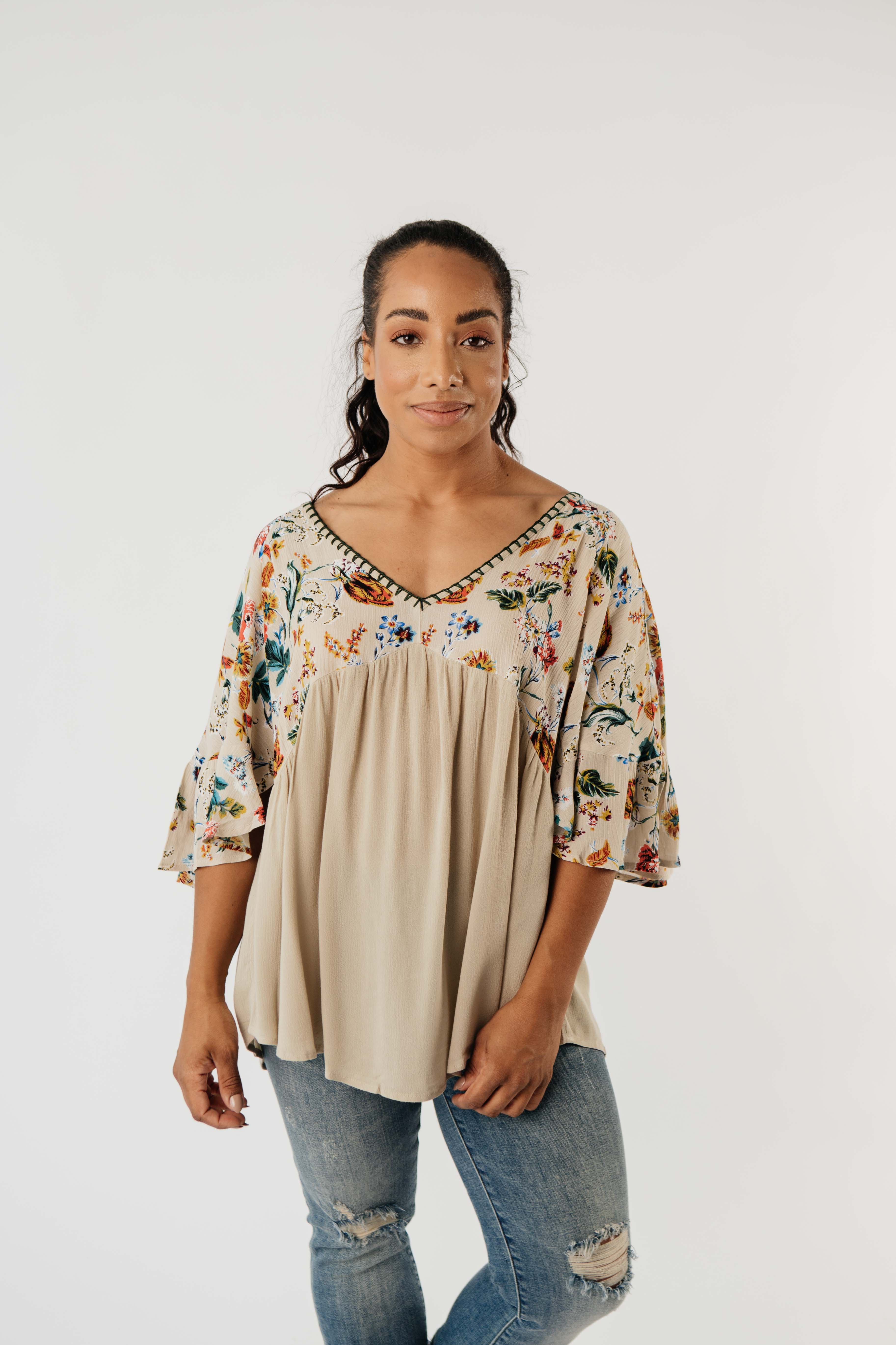 Floral Focus On Fall Blouse