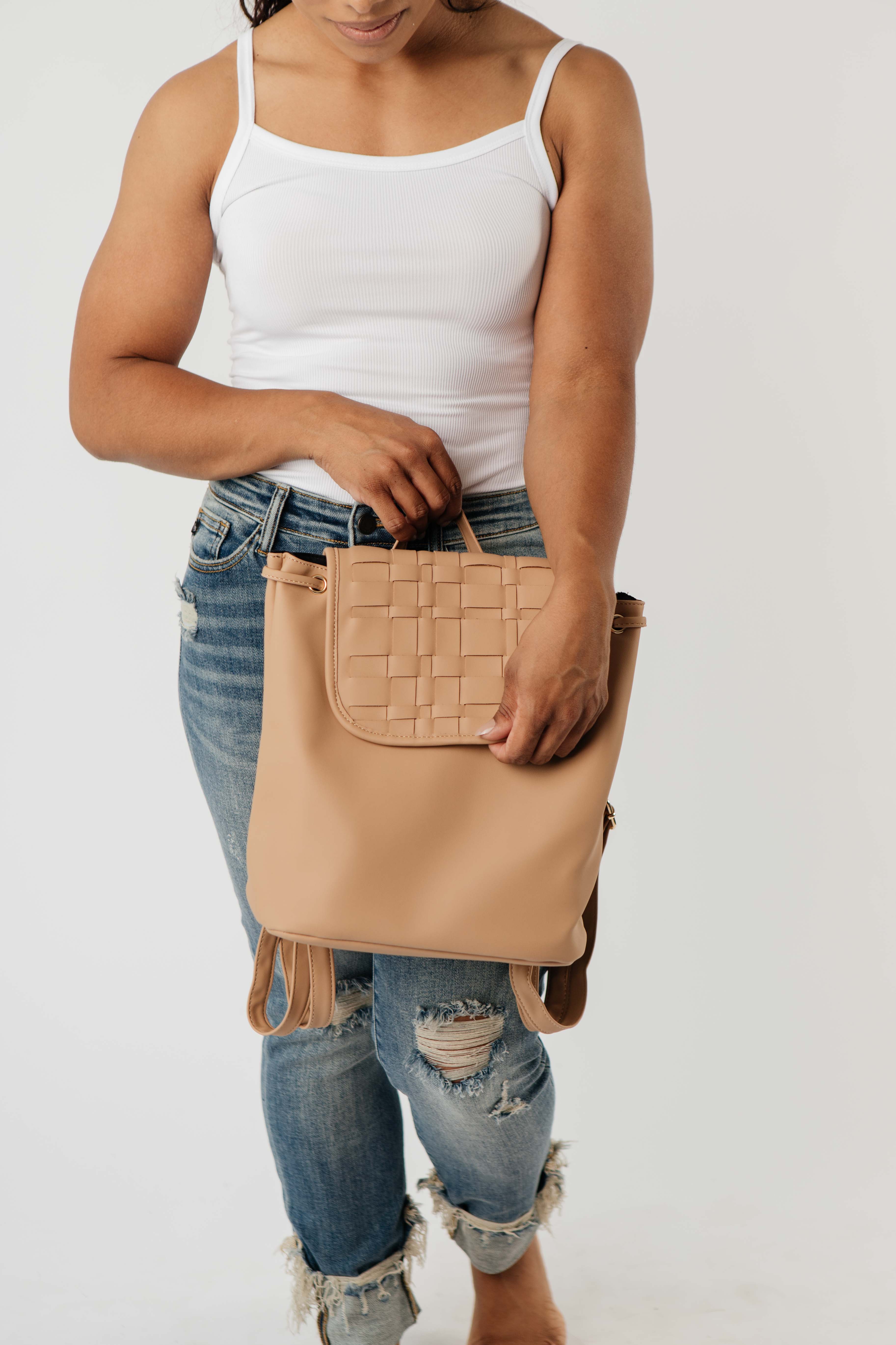 Grab N Go Vegan Leather Backpack