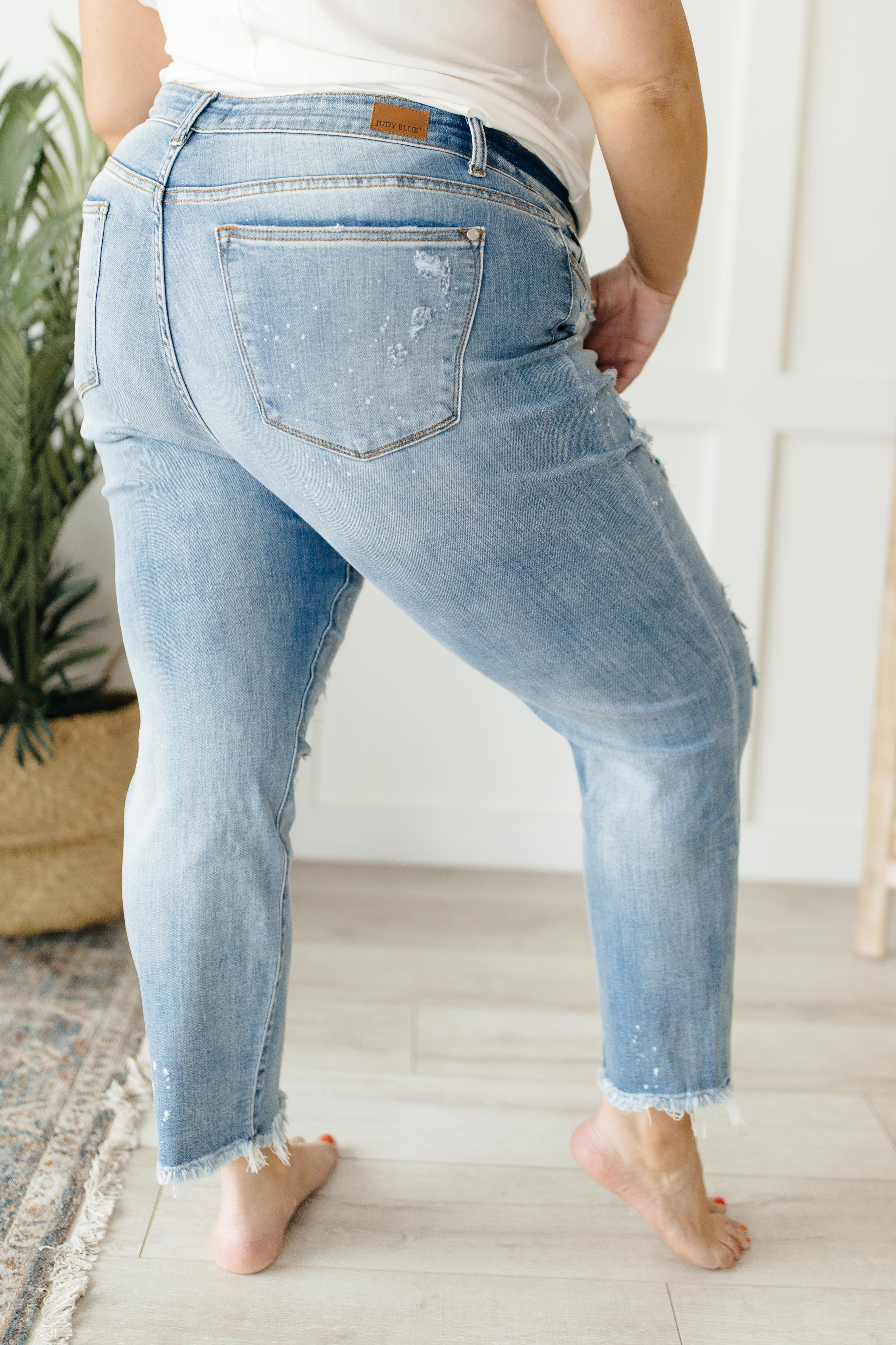 Beach Splash Boyfriend Jeans