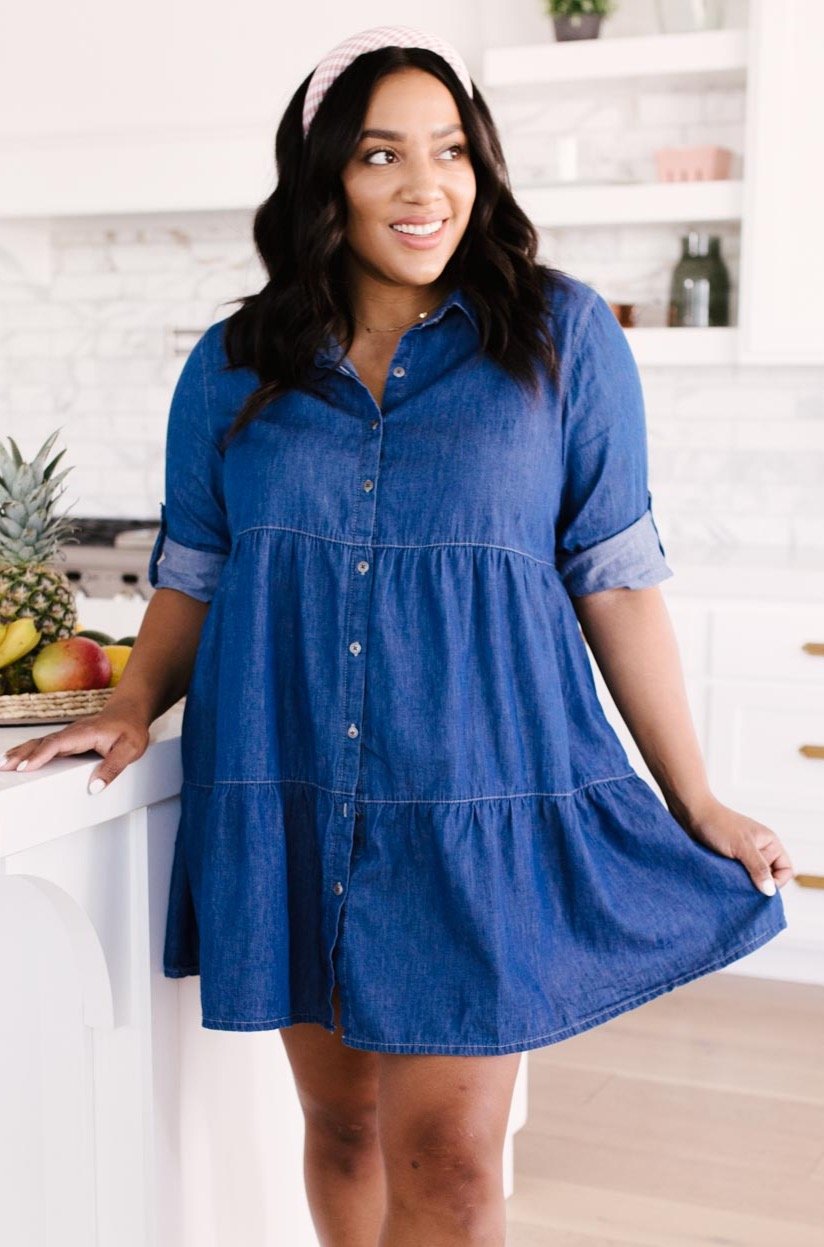 Blue Jean Baby Button Down Dress