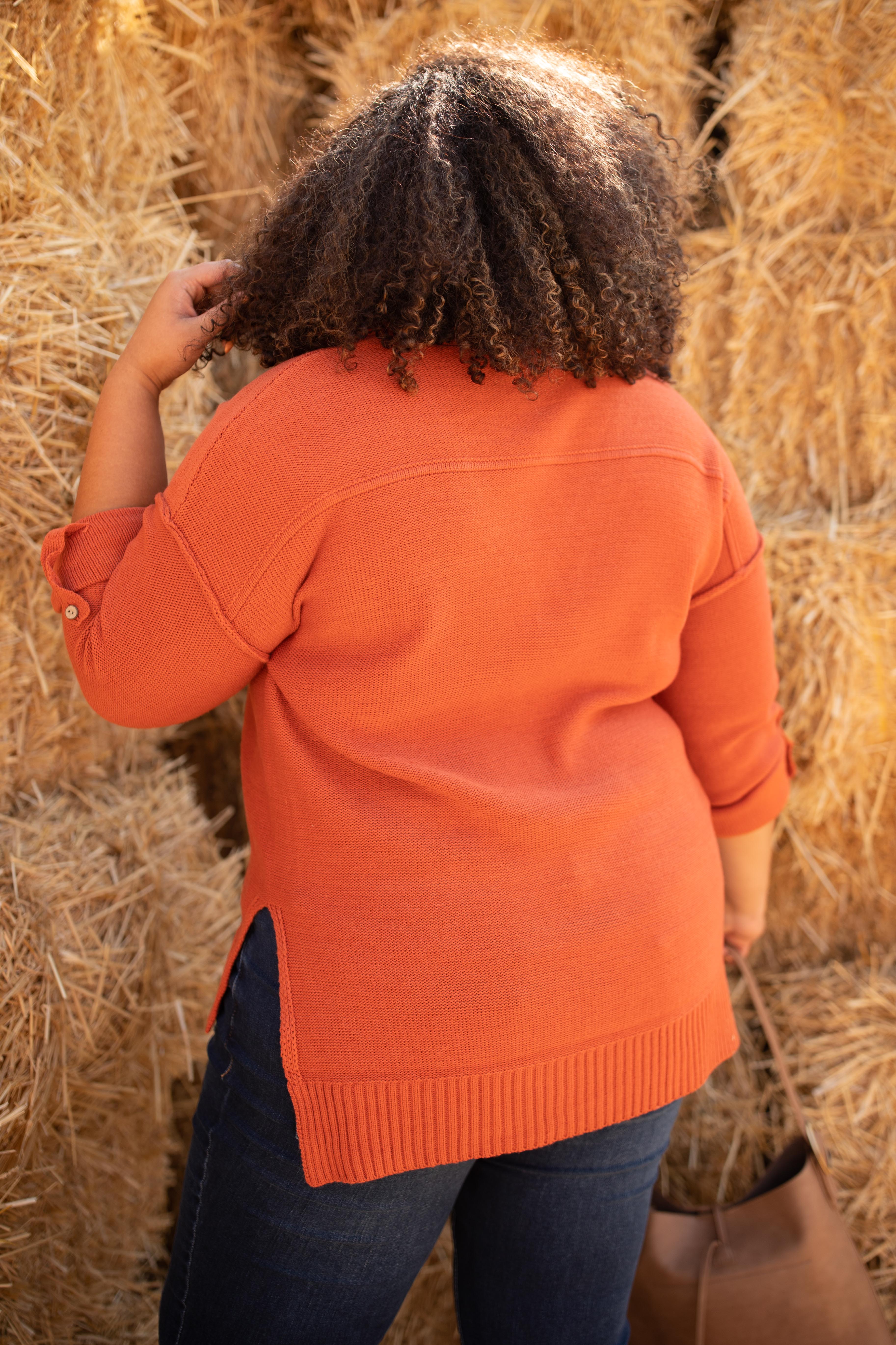 Brielle Top in Rusty Orange