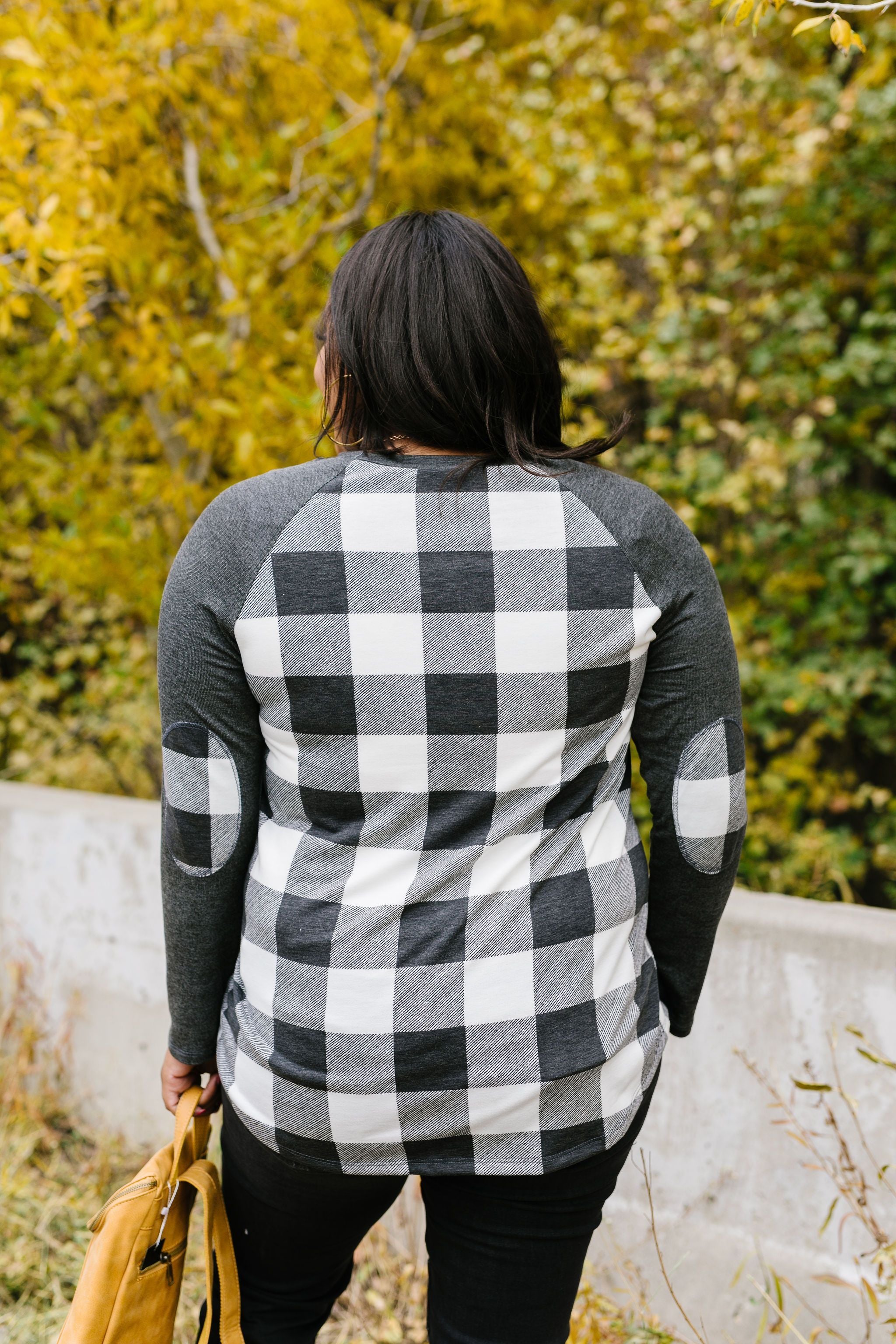 Check It Out Charcoal Raglan Top