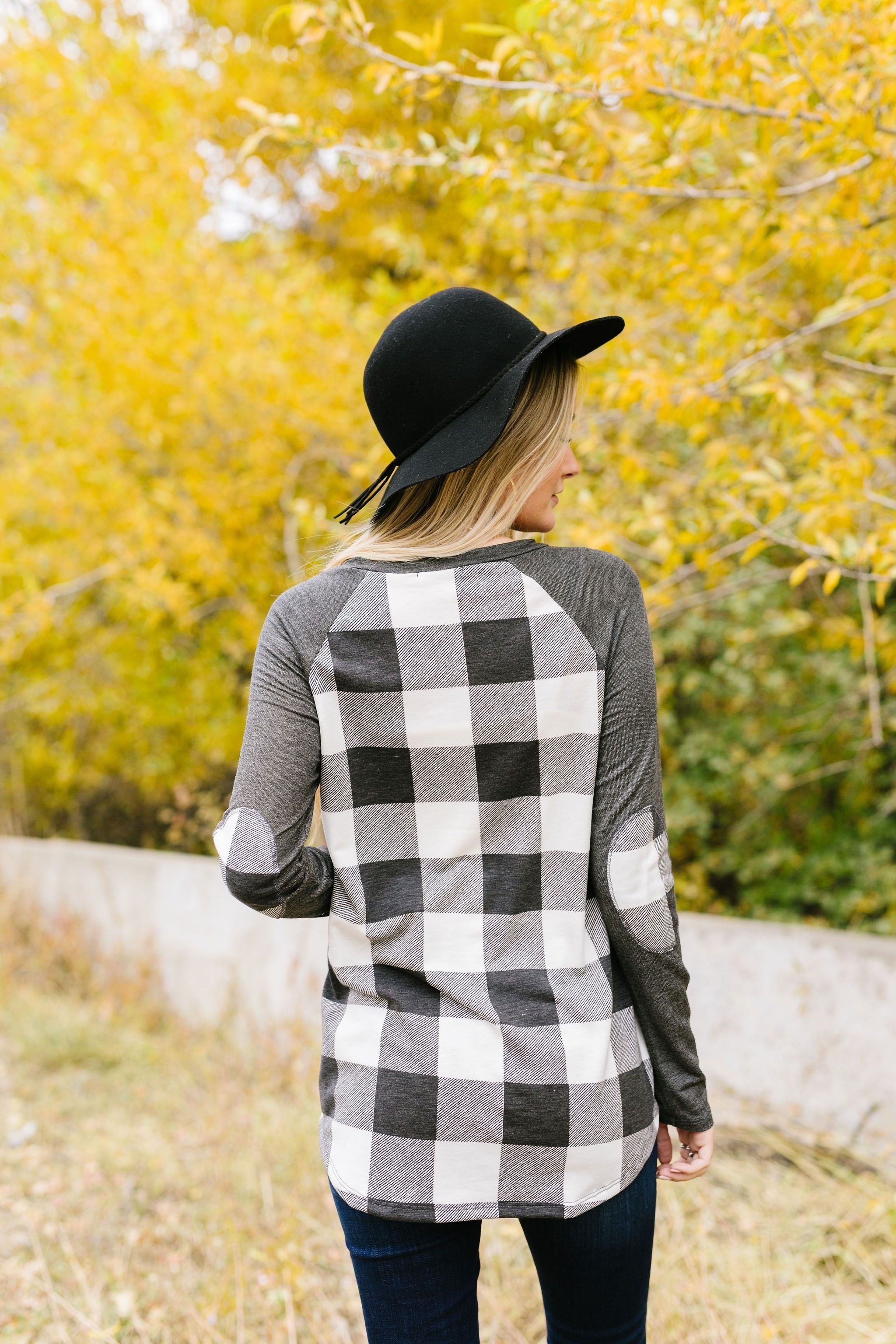 Check It Out Charcoal Raglan Top