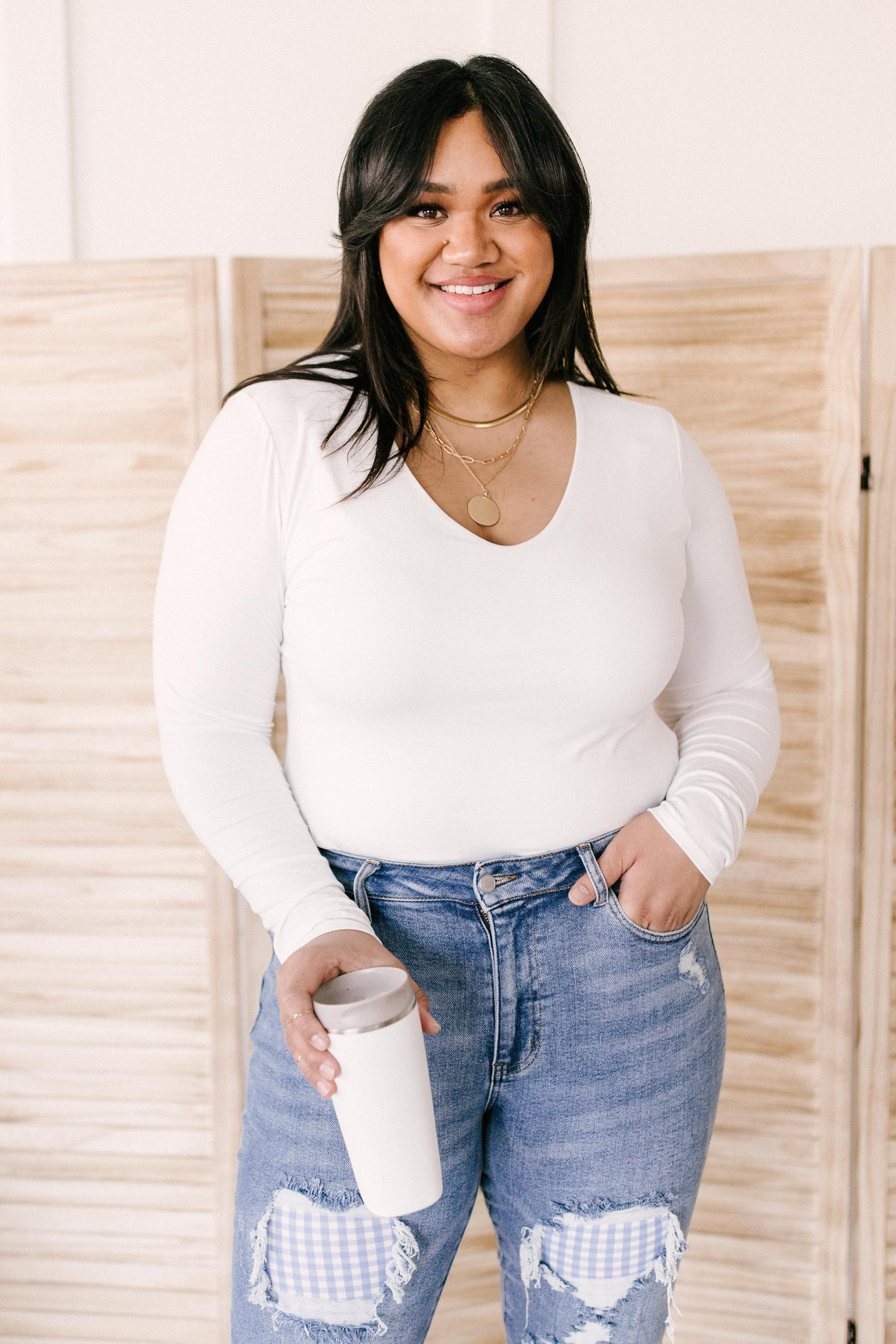 Brooke Bodysuit in White