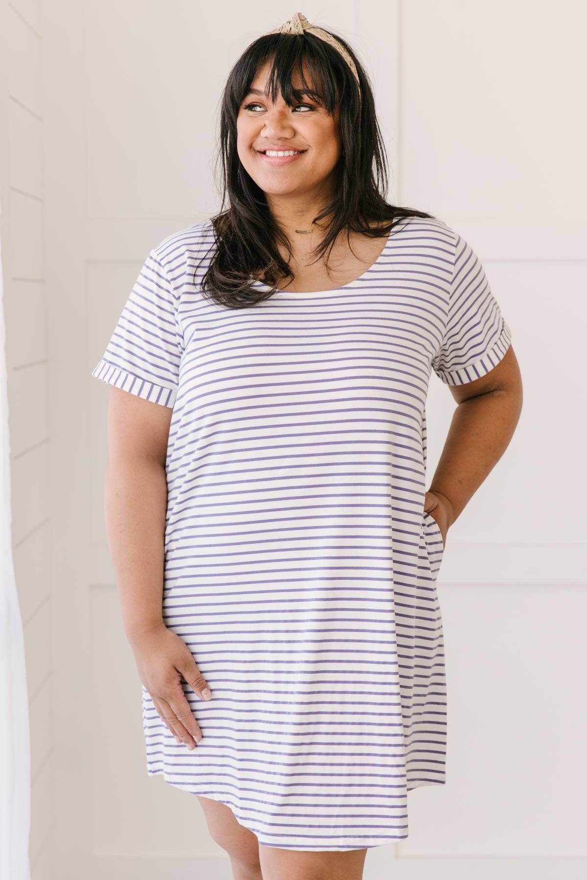 Buttoned To A T-Shirt Dress