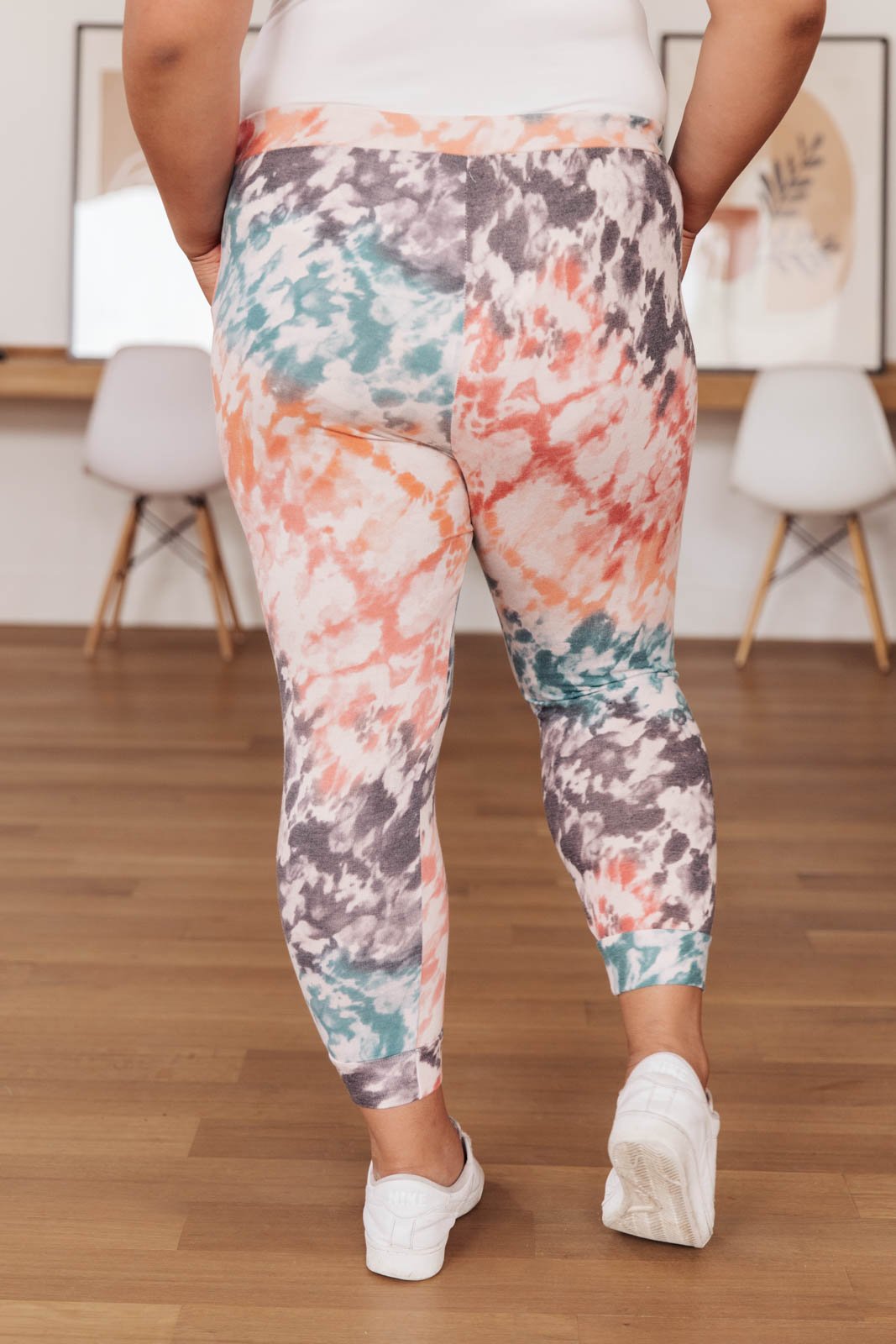 Coral Tie Dye Joggers