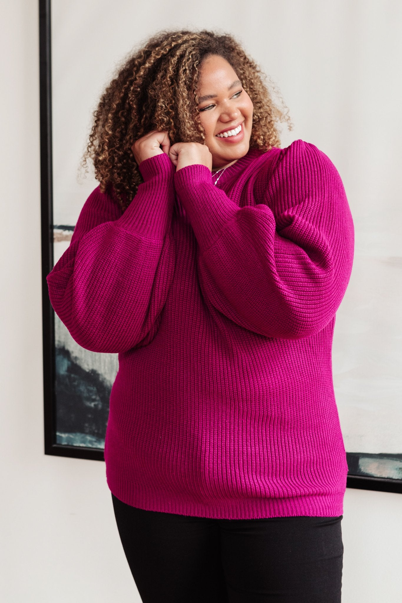 Candy Sweet Sweater in Magenta