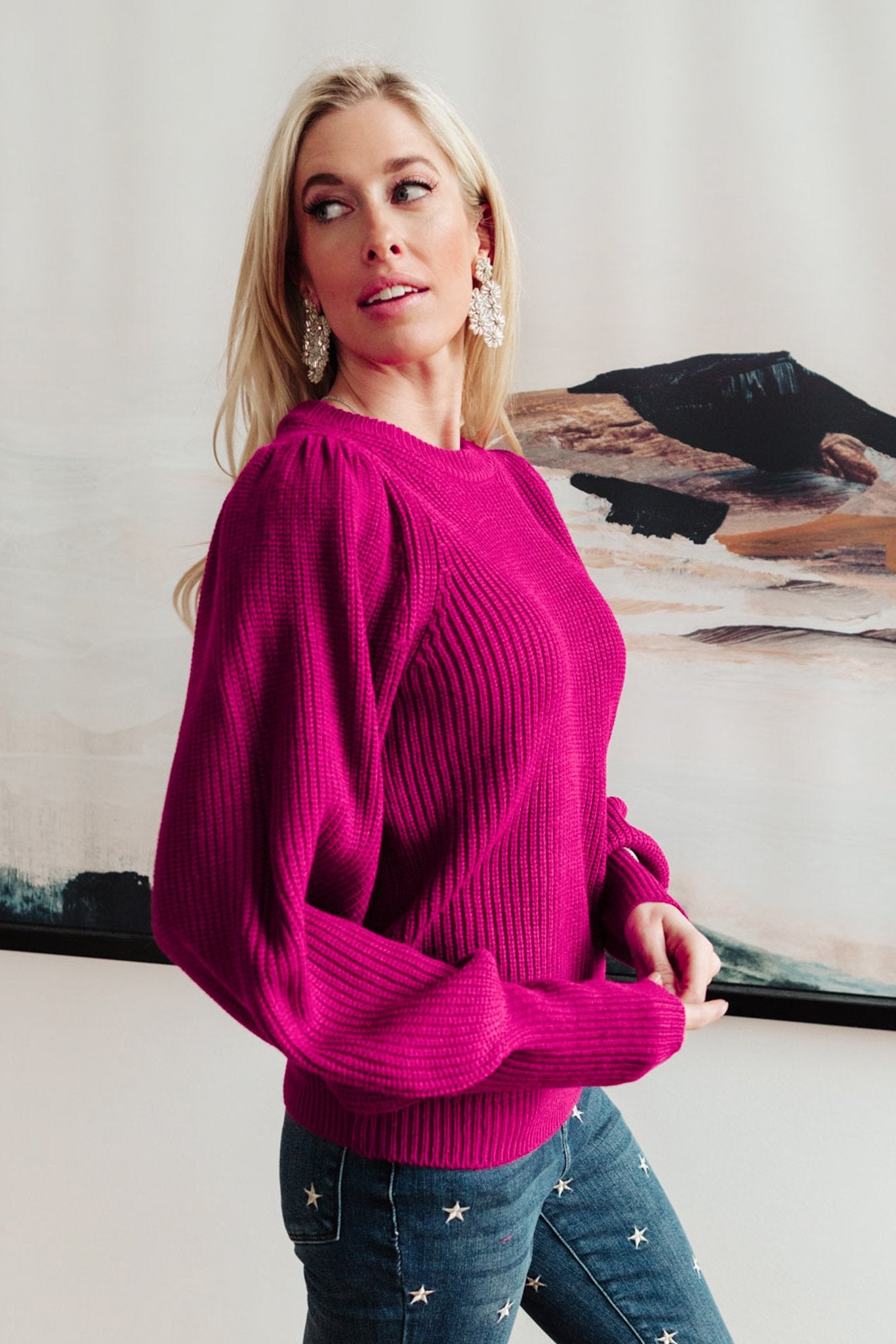 Candy Sweet Sweater in Magenta