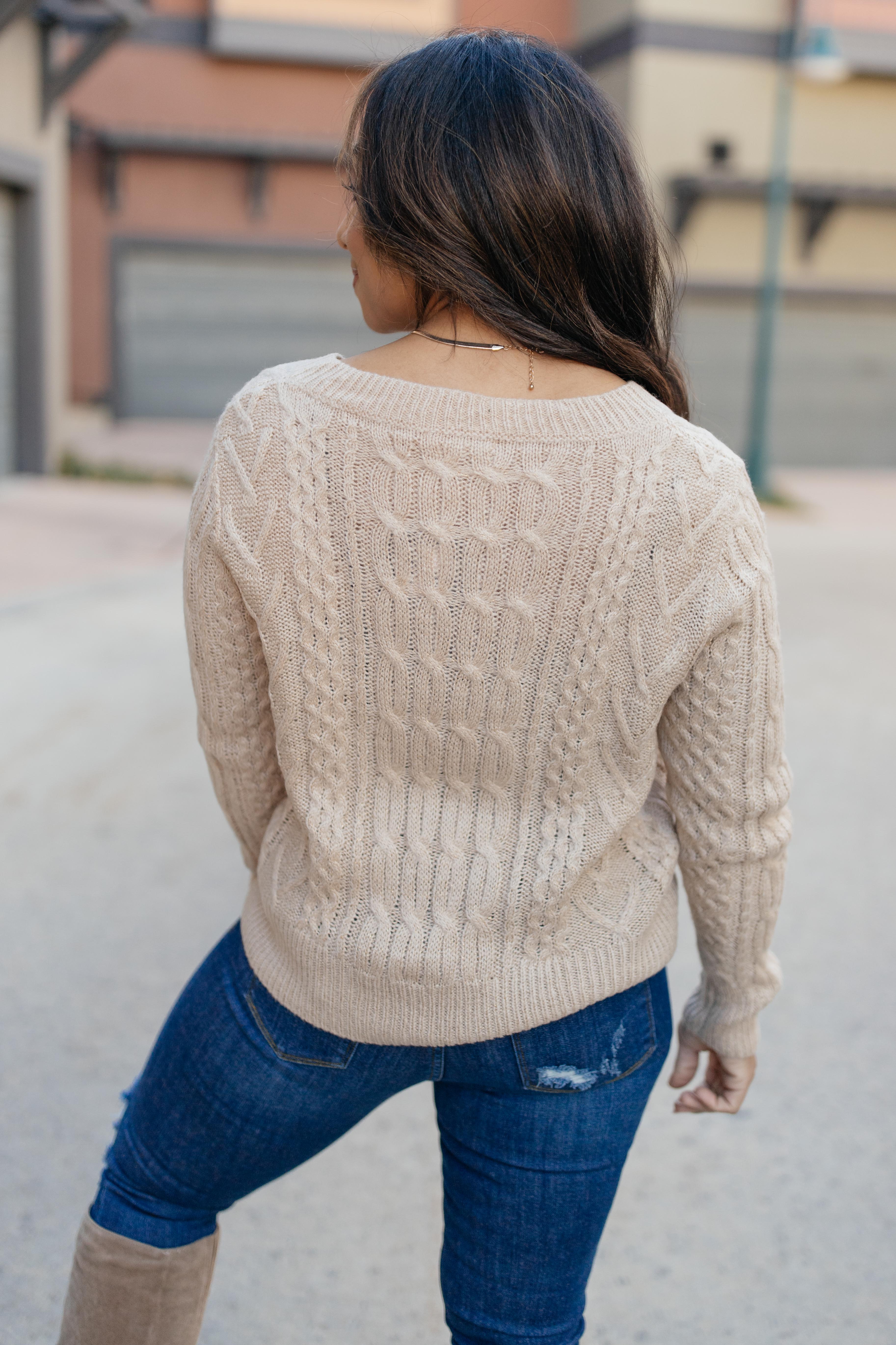 Cozy Cropped Sweater in Oatmeal