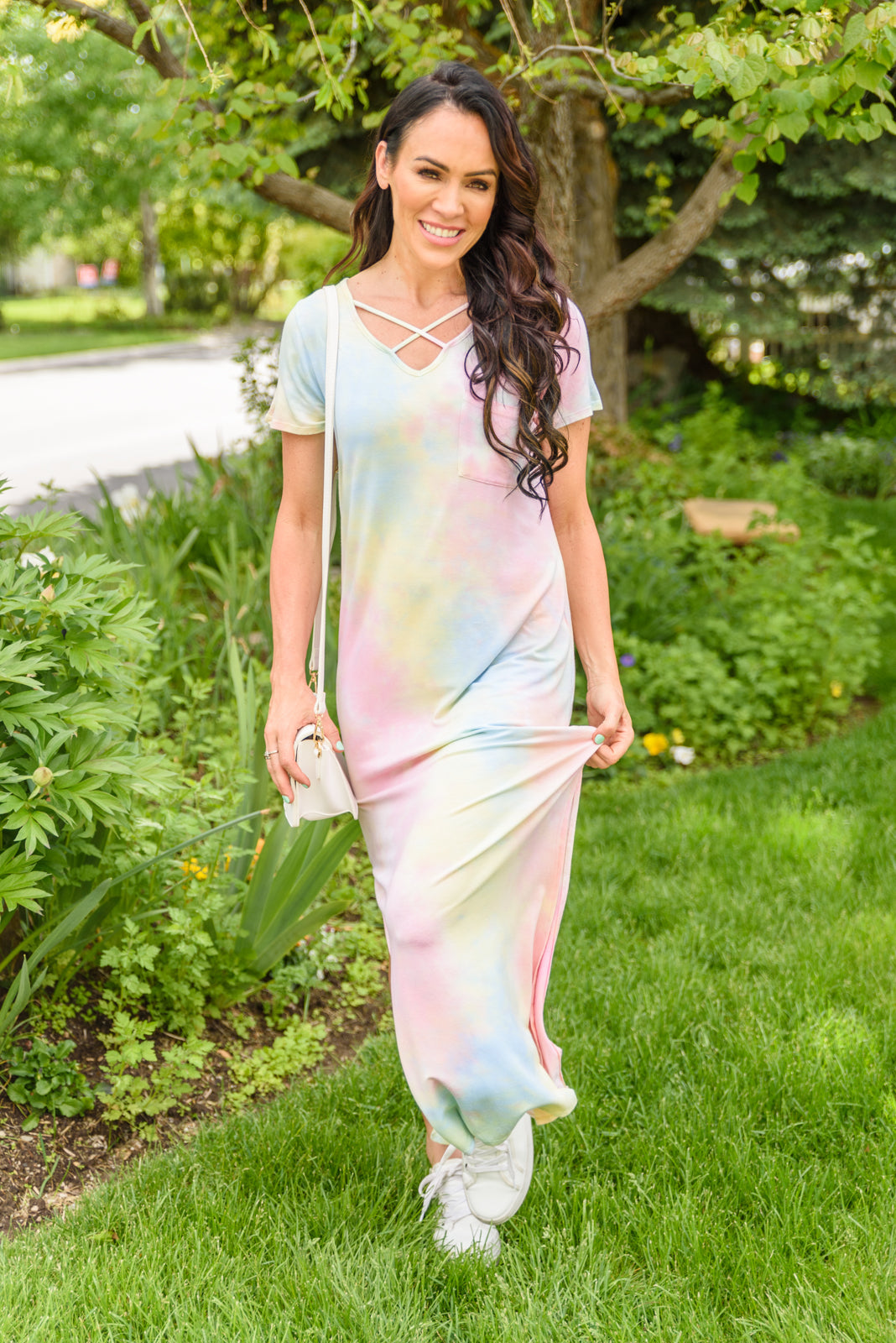 Crossing Over Tie Dye Maxi