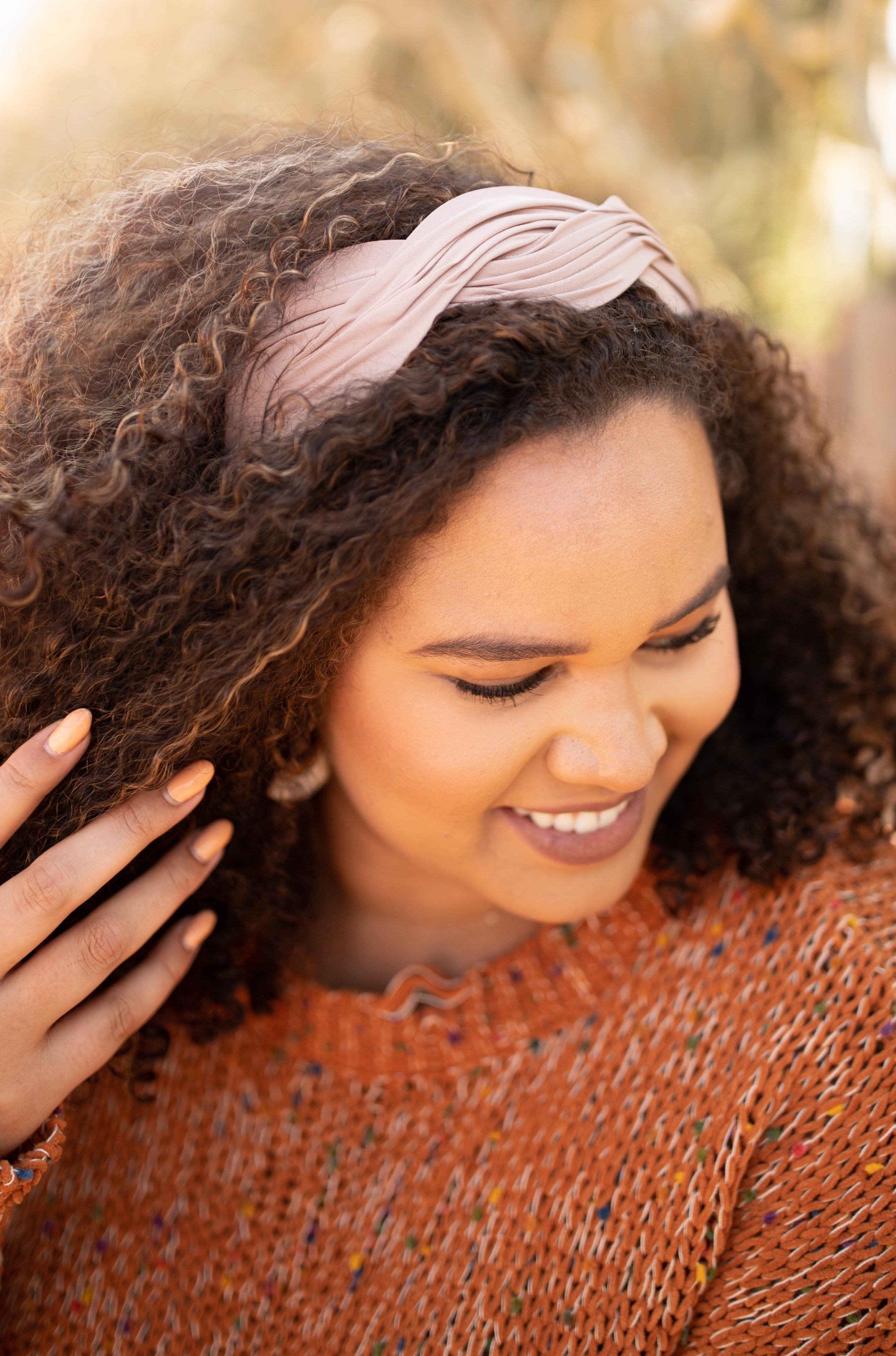 Double Dutch Headband in Taupe