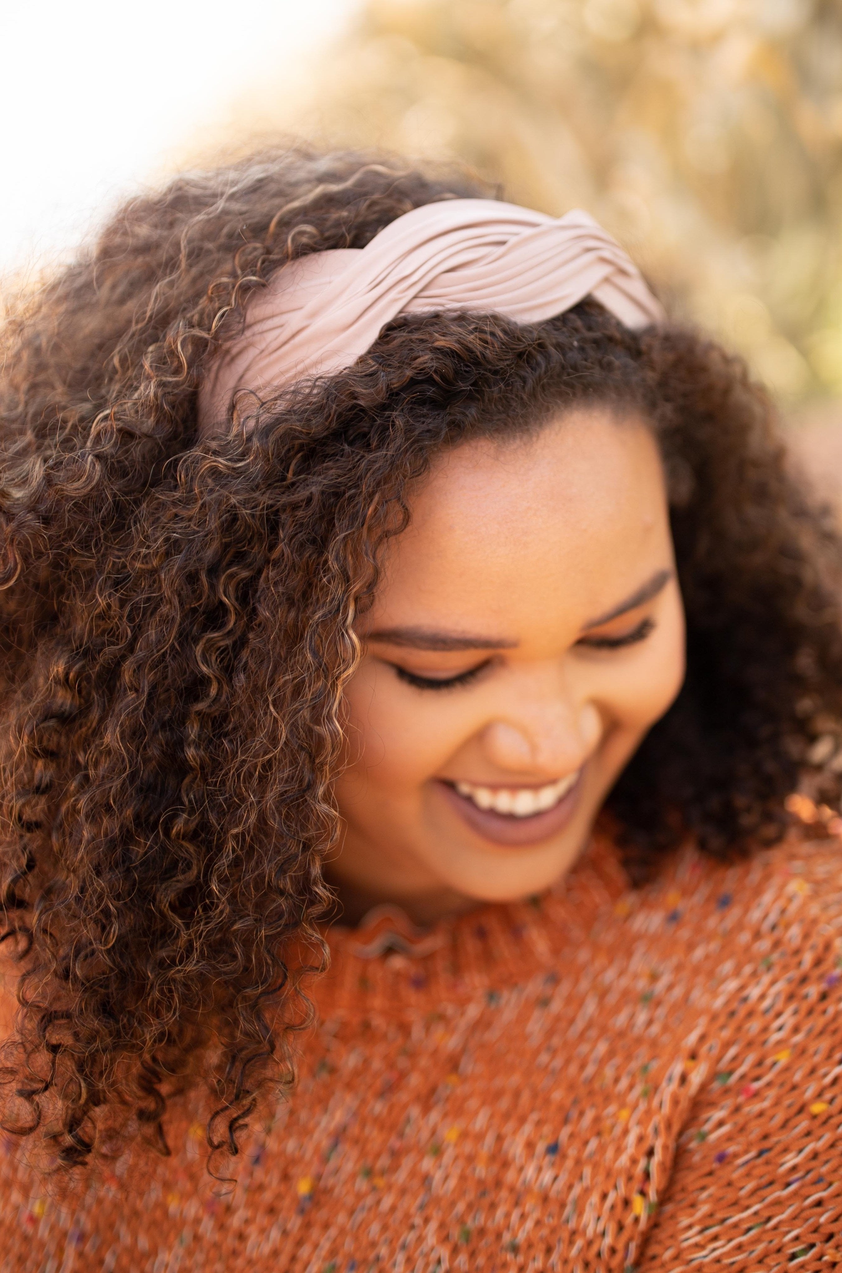 Double Dutch Headband in Taupe